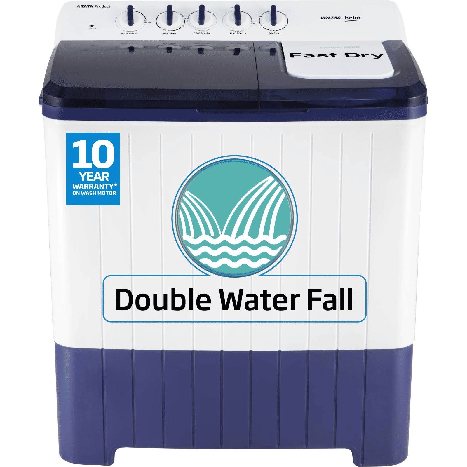 VOLTAS beko 14 kg 5 Star Semi Automatic Washing Machine with Cassette Filter (WTT140UPA/BL5KPTD, Blue) VOLTAS beko 14 kg 5 Star Semi Automatic Washing Machine with Cassette Filter (WTT140UPA/BL5KPTD, Blue)_8