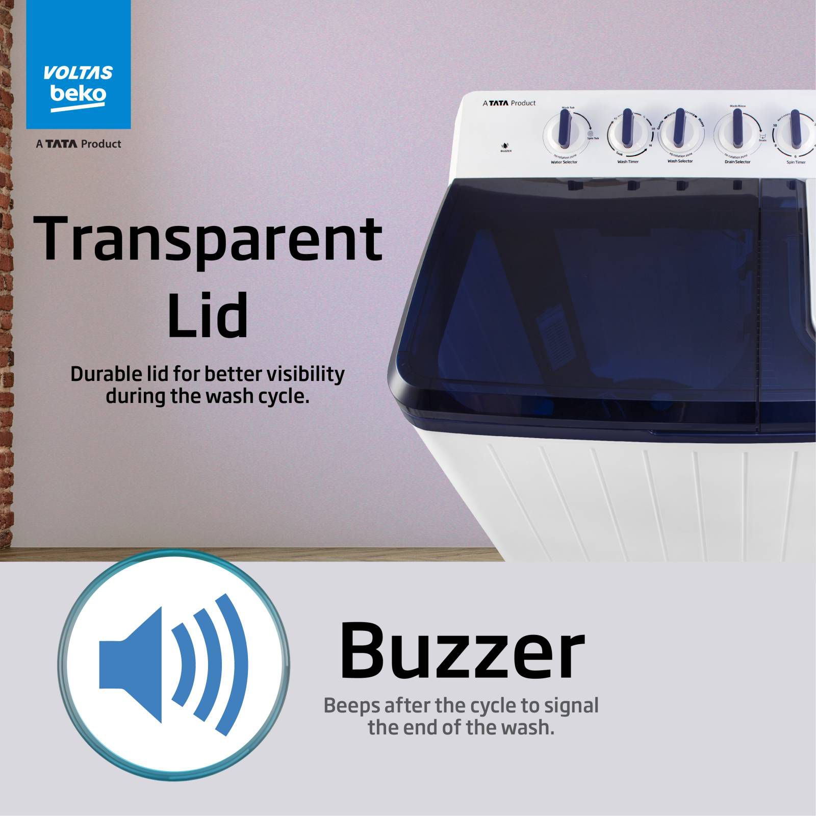 VOLTAS beko 14 kg 5 Star Semi Automatic Washing Machine with Cassette Filter (WTT140UPA/BL5KPTD, Blue) VOLTAS beko 14 kg 5 Star Semi Automatic Washing Machine with Cassette Filter (WTT140UPA/BL5KPTD, Blue)_10