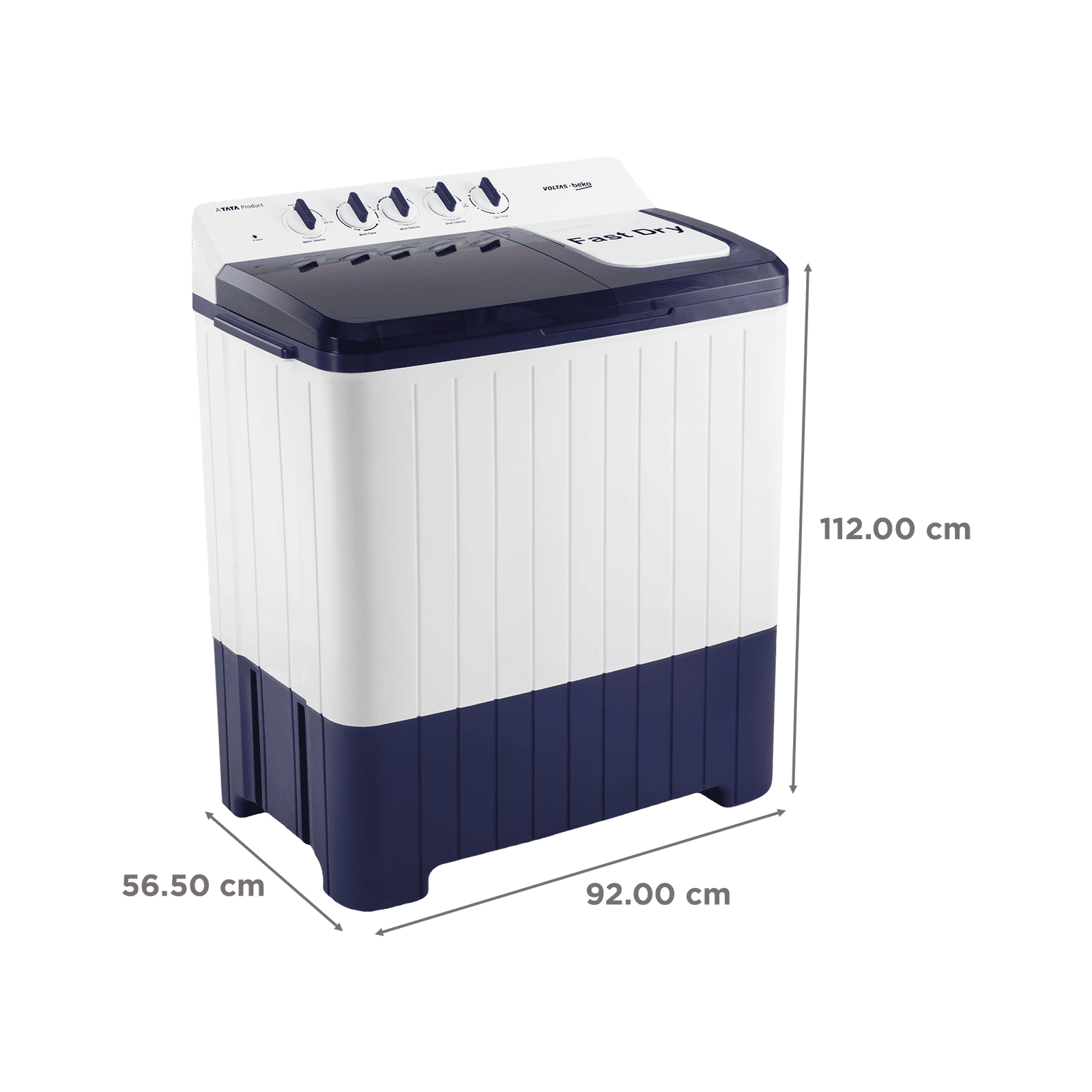 VOLTAS beko 14 kg 5 Star Semi Automatic Washing Machine with Cassette Filter (WTT140UPA/BL5KPTD, Blue) VOLTAS beko 14 kg 5 Star Semi Automatic Washing Machine with Cassette Filter (WTT140UPA/BL5KPTD, Blue)_3