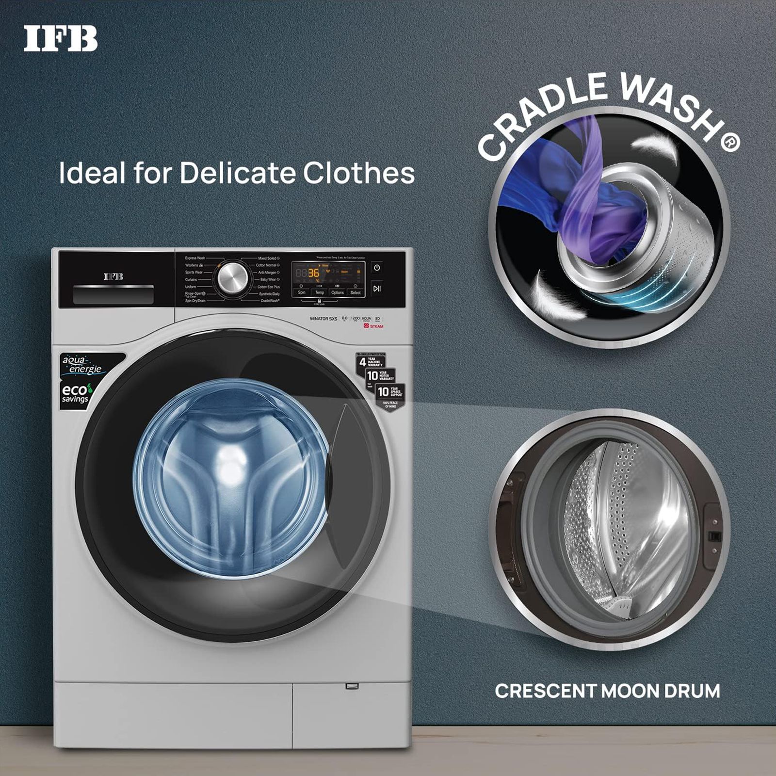 IFB 8 kg 5 Star Fully Automatic Front Load Washing Machine (Senator SXS 8012, In-built Heater, Silver)_11