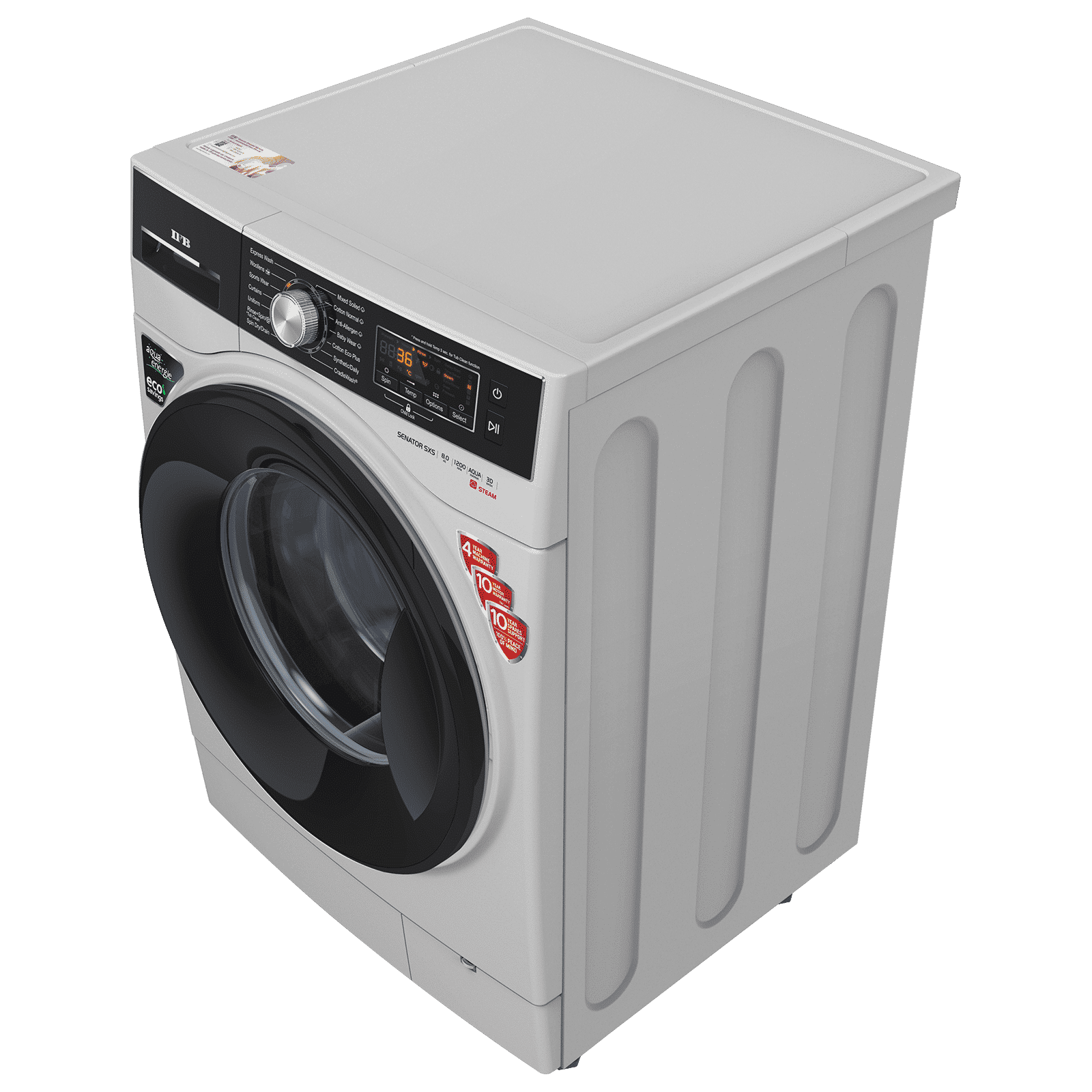 IFB 8 kg 5 Star Fully Automatic Front Load Washing Machine (Senator SXS 8012, In-built Heater, Silver)_4