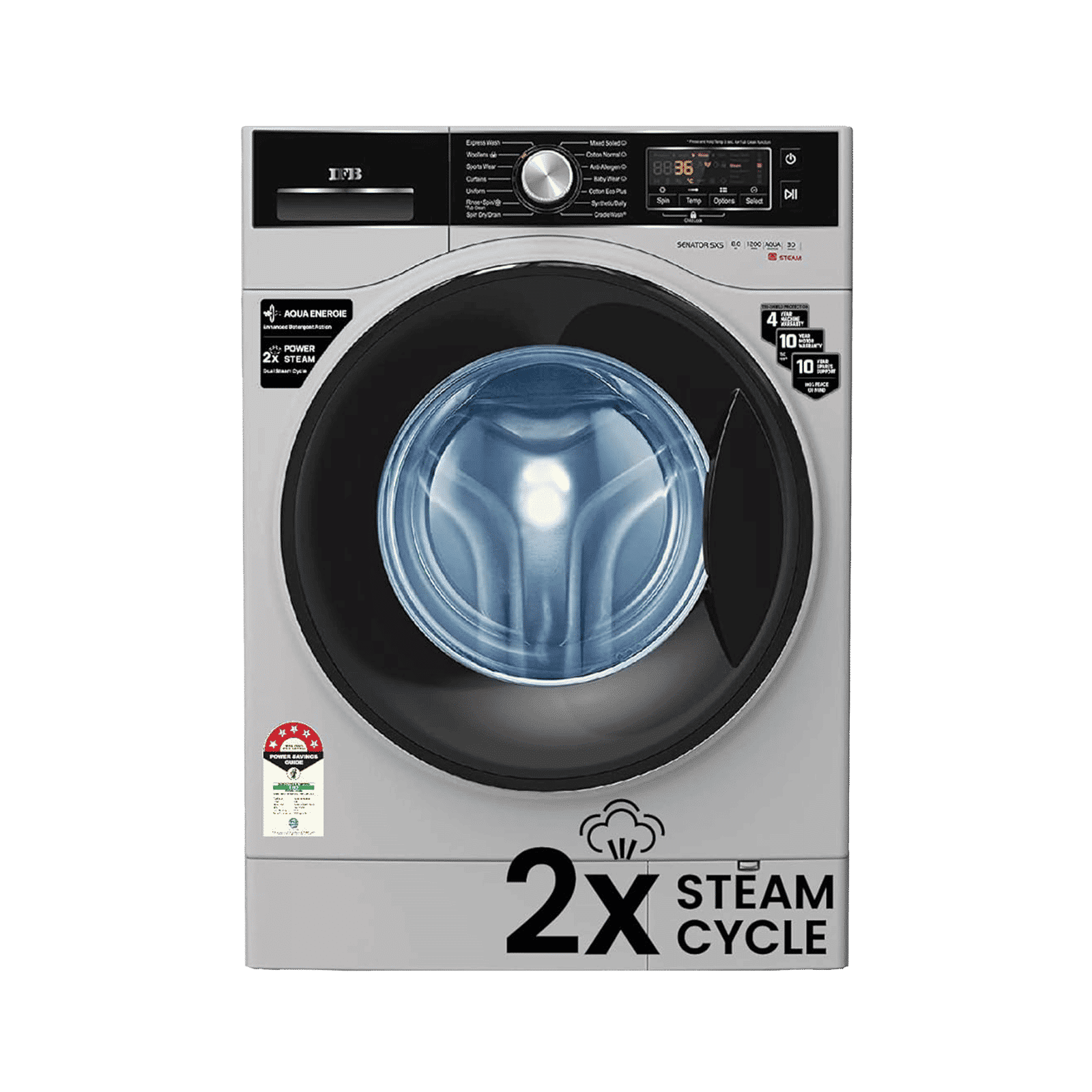 IFB 9 kg 5 Star Inverter Fully Automatic Front Load Washing Machine (Executive MSS ID, In-Built Heater, Metallic Silver) IFB 9 kg 5 Star Inverter Fully Automatic Front Load Washing Machine (Executive MSS ID, In-Built Heater, Metallic Silver)_1