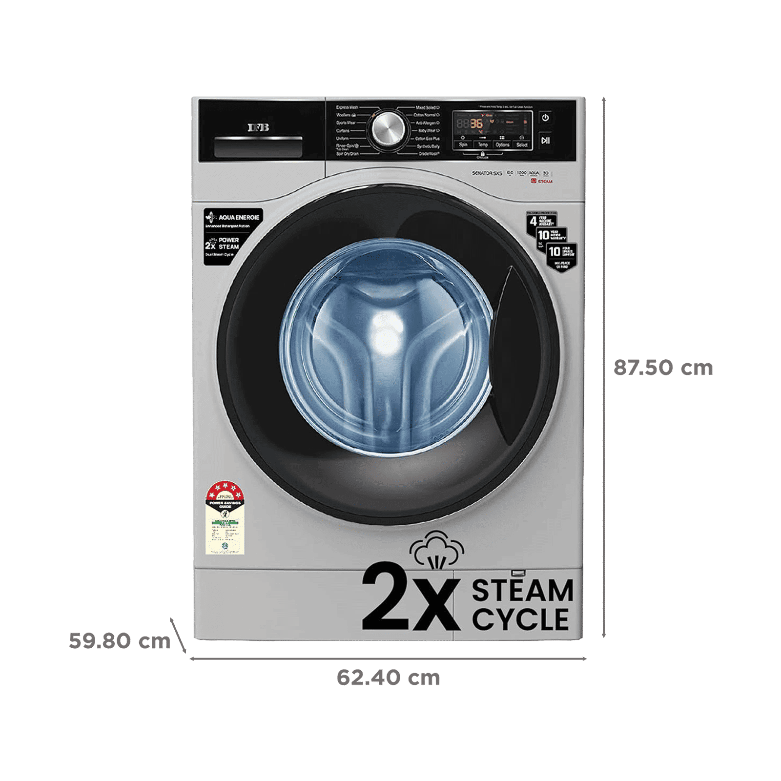 IFB 9 kg 5 Star Inverter Fully Automatic Front Load Washing Machine (Executive MSS ID, In-Built Heater, Metallic Silver) IFB 9 kg 5 Star Inverter Fully Automatic Front Load Washing Machine (Executive MSS ID, In-Built Heater, Metallic Silver)_3