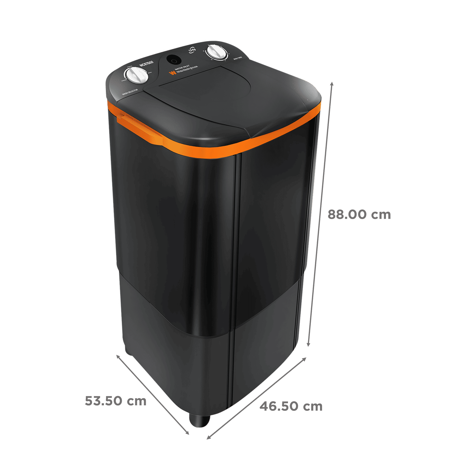 White Westinghouse 7.5 kg Semi Automatic Washer with Pulsator Washing Technique (WCS7500, Grey) White Westinghouse 7.5 kg Semi Automatic Washer with Pulsator Washing Technique (WCS7500, Grey)_3