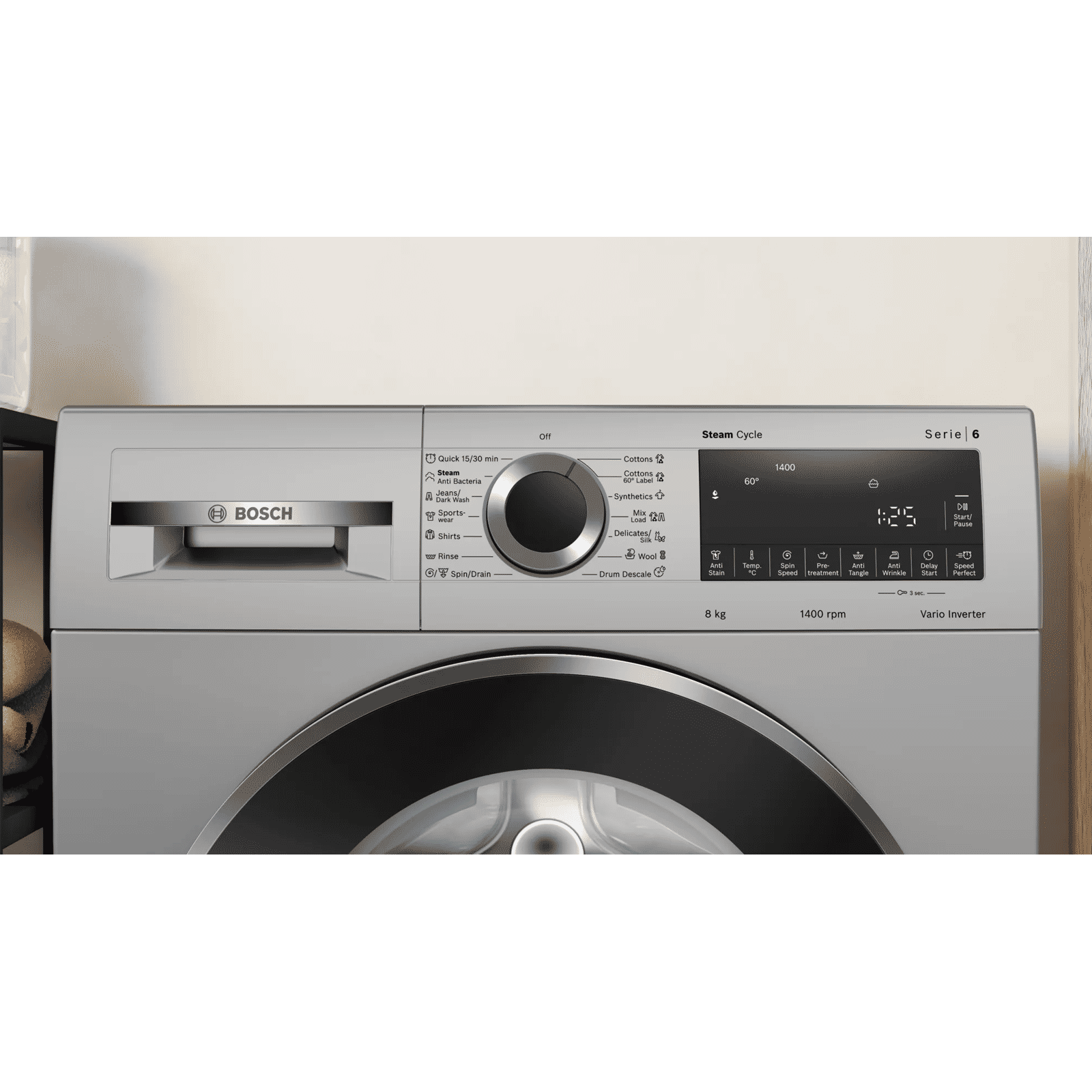 BOSCH 8 kg Fully Automatic Front Load Washing Machine (Series 6, WGA2341SIN, Auto Stain Removal, Silver)_7