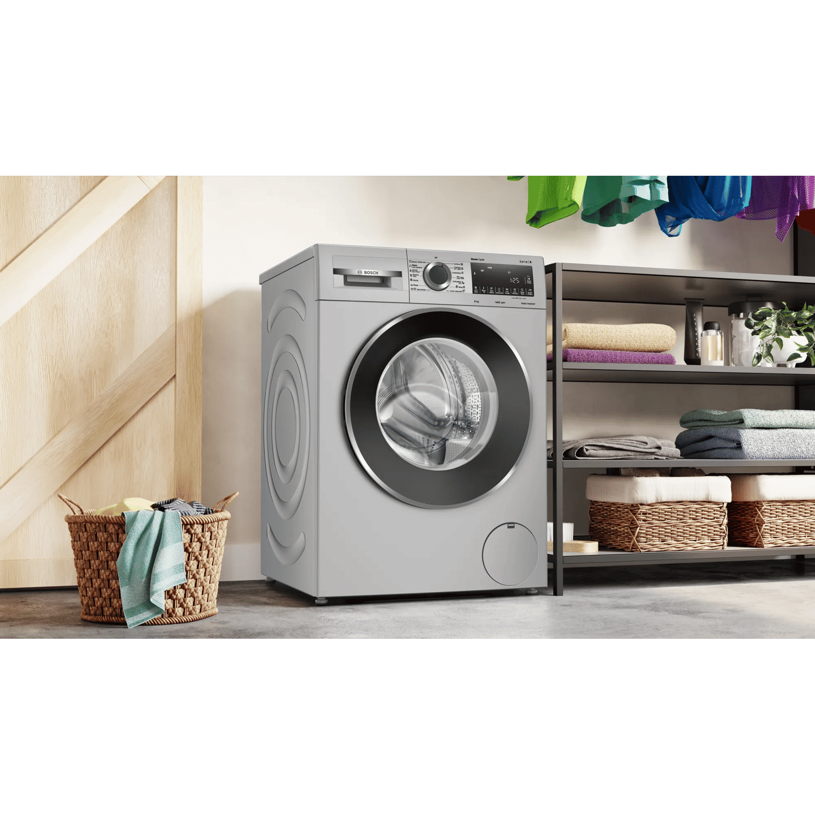 BOSCH 8 kg Fully Automatic Front Load Washing Machine (Series 6, WGA2341SIN, Auto Stain Removal, Silver)_8