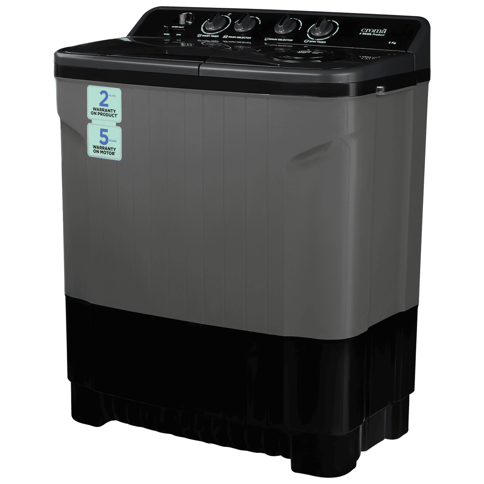 Croma 8 kg 5 Star Semi Automatic Washing Machine with Magic Filter (CRLW080SMF248602, Black)_11