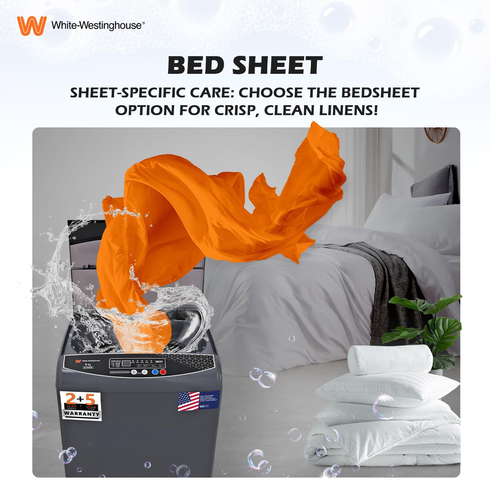 White Westinghouse 9 kg 5 Star Fully Automatic Top Load Washing Machine (HDT9000S, 13 Wash Programs, Grey)_12