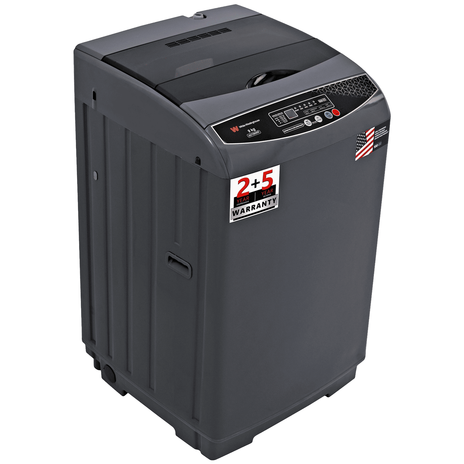 White Westinghouse 9 kg 5 Star Fully Automatic Top Load Washing Machine (HDT9000S, 13 Wash Programs, Grey)_3