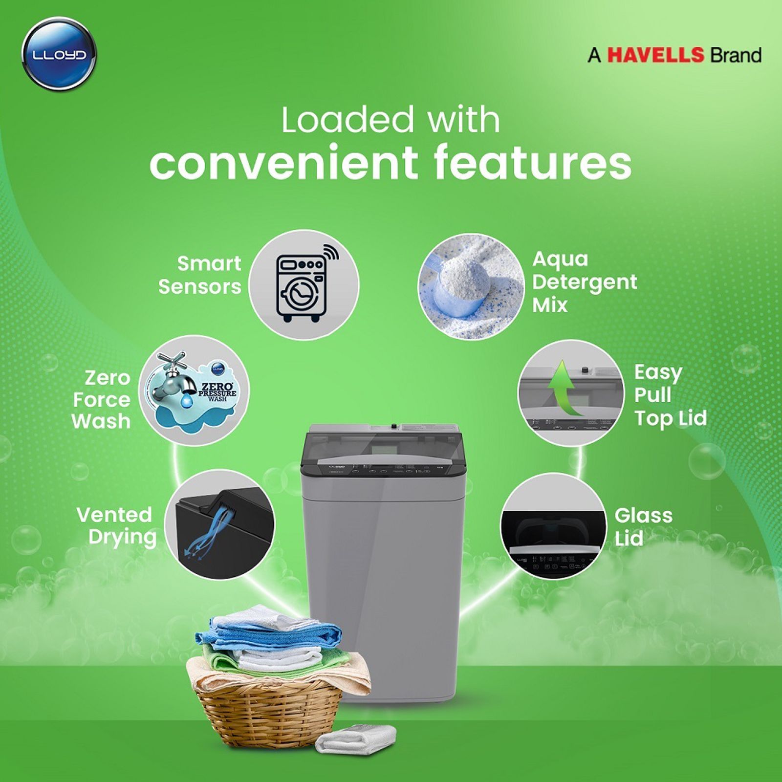 LLOYD 8 kg 5 Star Fully Automatic Top Load Washing Machine (Aquamatic, GLWMT80GLGAM, Automatic Water Control, Light Grey)_6