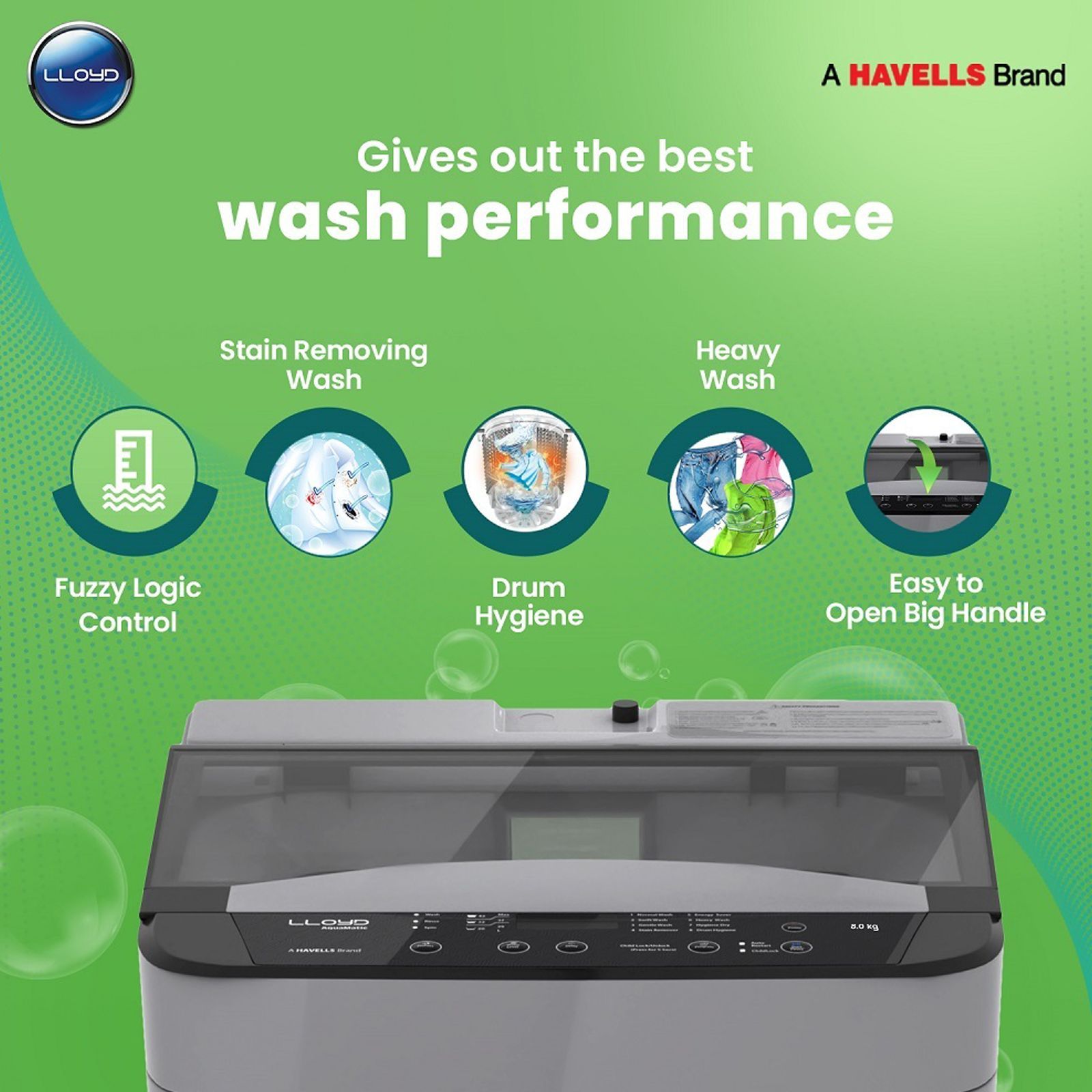 LLOYD 8 kg 5 Star Fully Automatic Top Load Washing Machine (Aquamatic, GLWMT80GLGAM, Automatic Water Control, Light Grey)_9