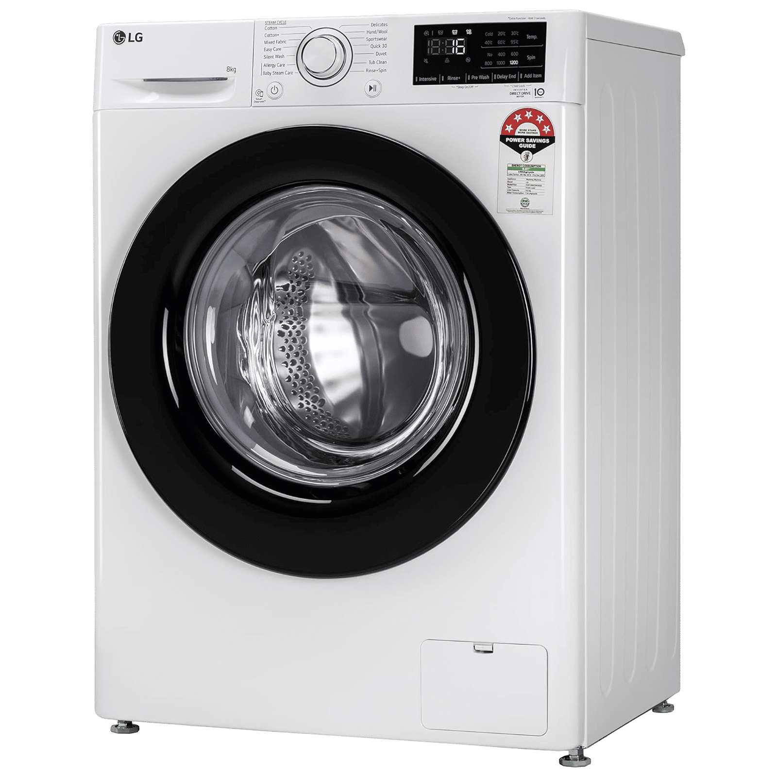 LG 8 kg 5 Star Inverter Fully Automatic Front Load Washing Machine (FHP1208Z3W, AI Direct Drive Technology, White) LG 8 kg 5 Star Inverter Fully Automatic Front Load Washing Machine (FHP1208Z3W, AI Direct Drive Technology, White)_4