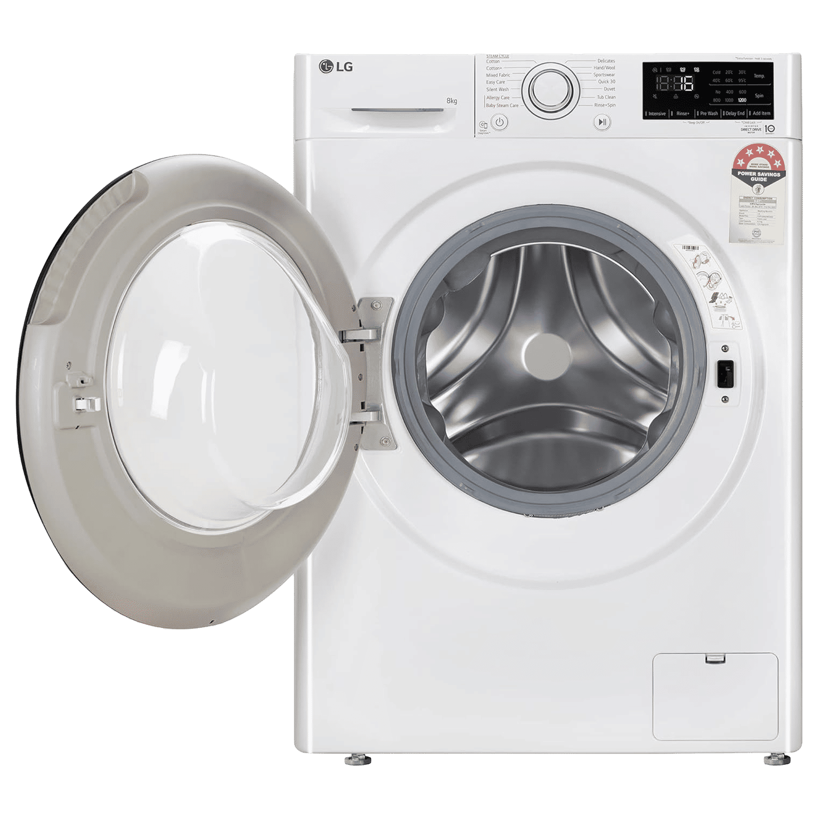 LG 8 kg 5 Star Inverter Fully Automatic Front Load Washing Machine (FHP1208Z3W, AI Direct Drive Technology, White) LG 8 kg 5 Star Inverter Fully Automatic Front Load Washing Machine (FHP1208Z3W, AI Direct Drive Technology, White)_5