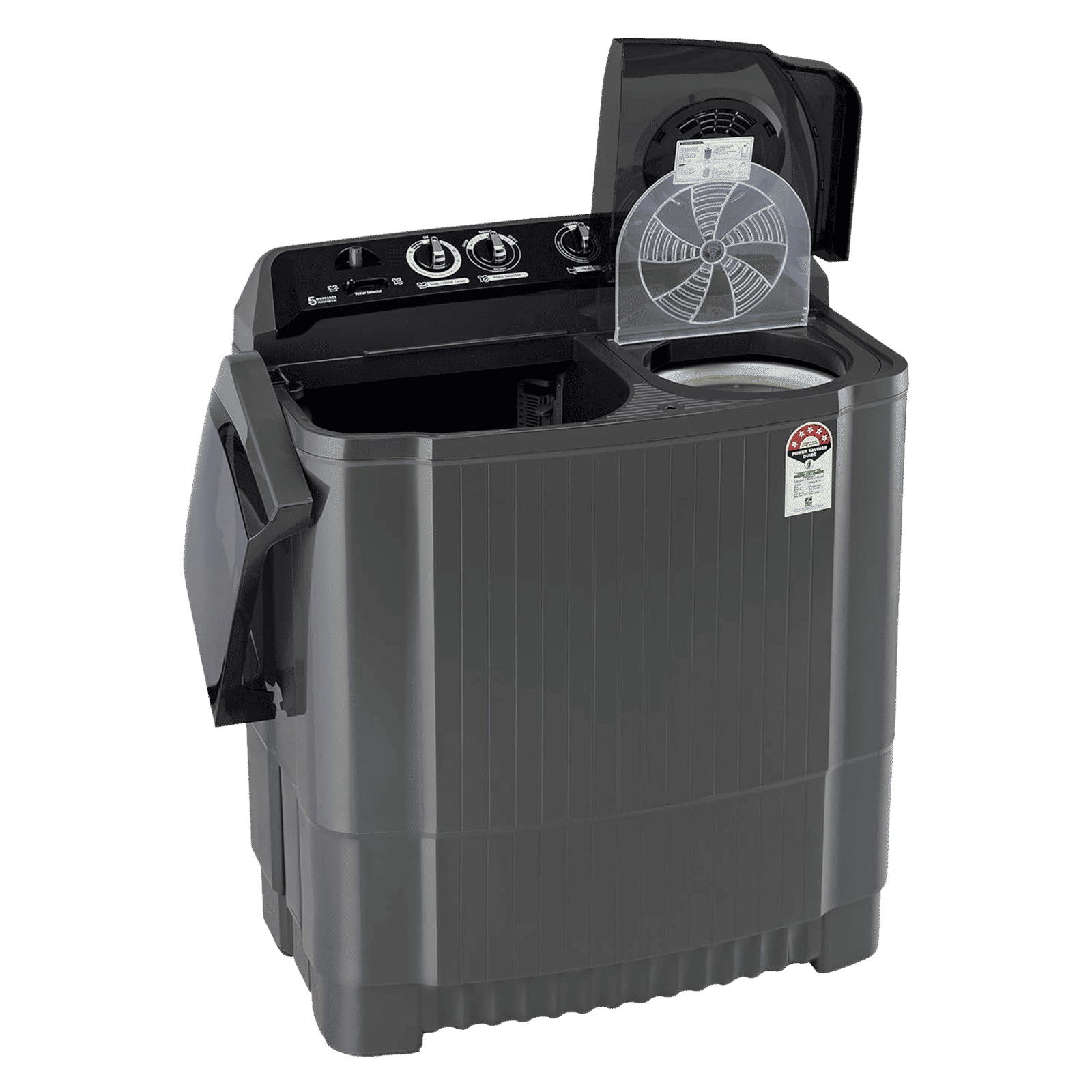 LG 8.5 kg 5 Star Semi Automatic Washing Machine with Roller Jet Pulsator (P8535SKMZ.ABMQEIL, Middle Black)_7