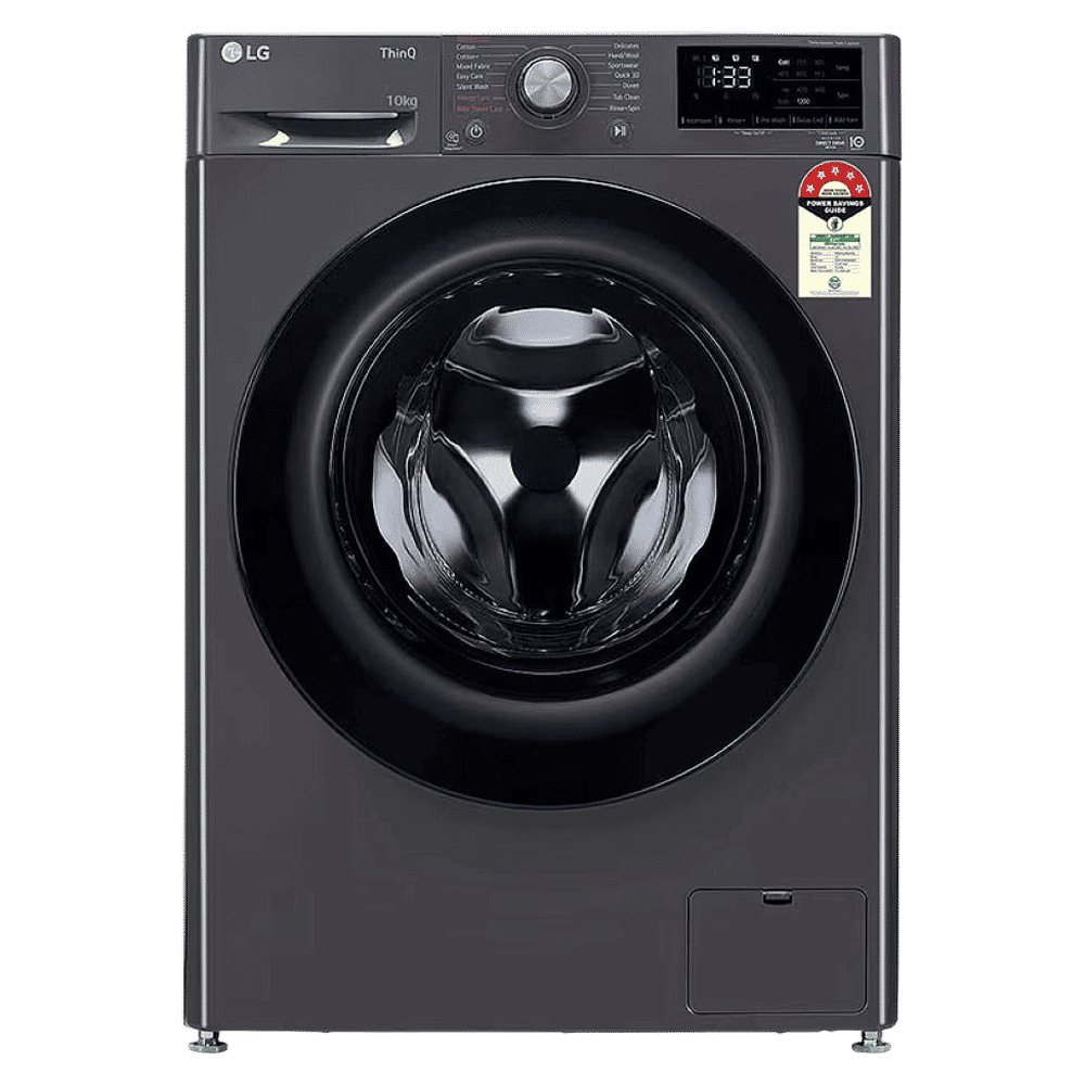 LG 10 kg 5 Star Fully Automatic Front Load Washing Machine (FHP1410Z5M.AMBQEIL, AI Direct Drive, Middle Black)_1