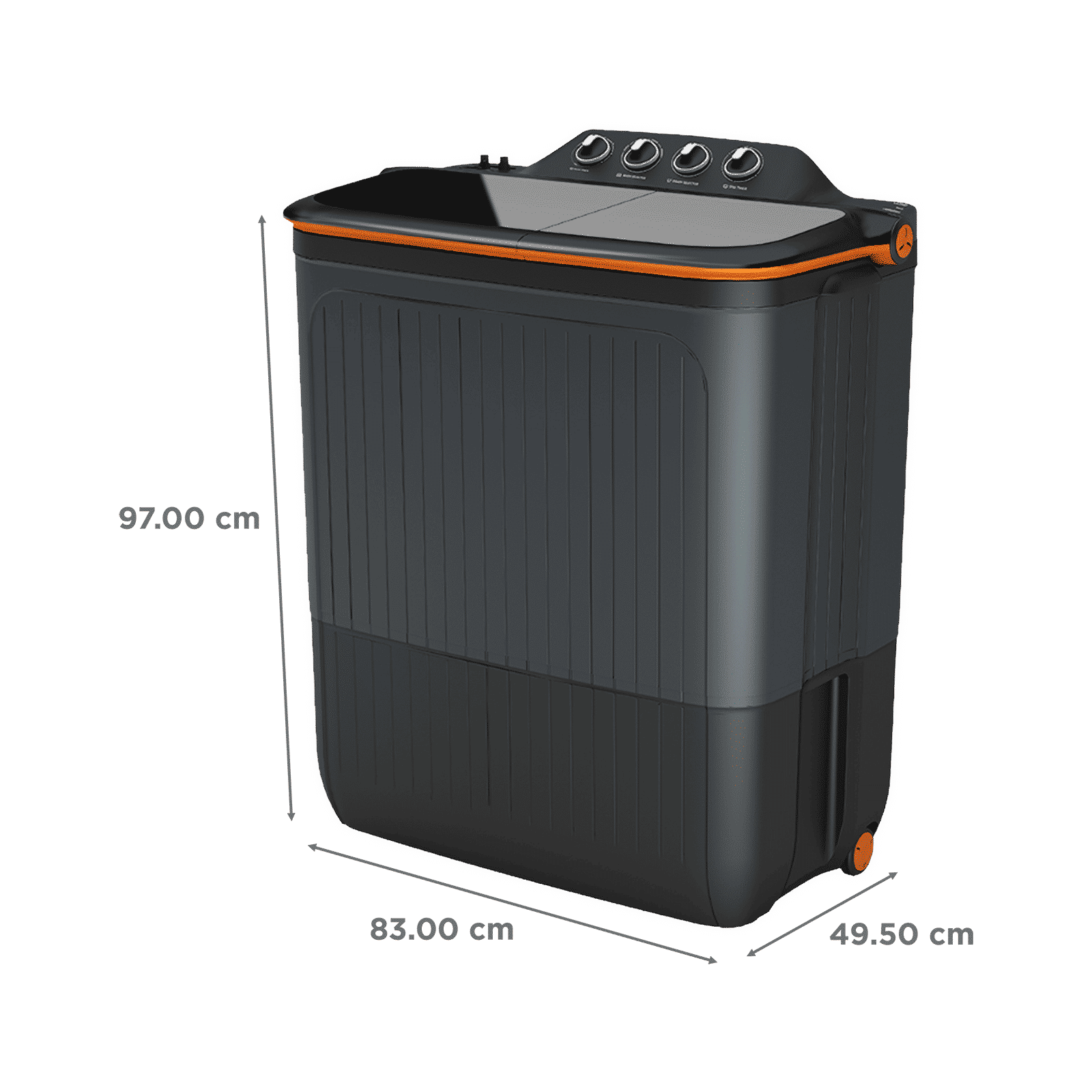 LLOYD 8 kg 5 Star Semi Automatic Washing Machine with 3 Wash Programs (GLWMS80AVGEL, Grey)_3