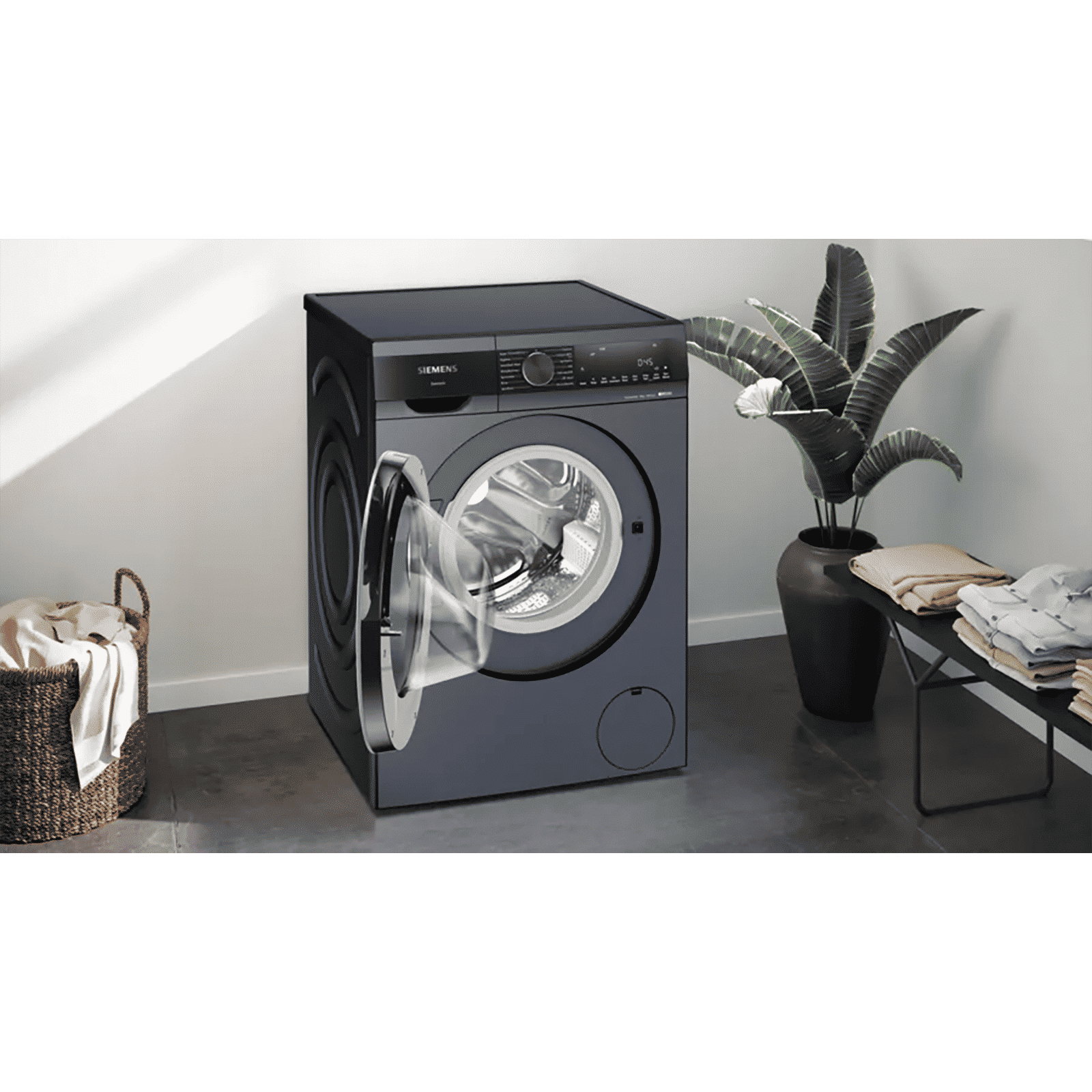 SIEMENS 8 kg Fully Automatic Front Load Washing Machine (iQ500, WG34A20PIN, WaveDrum, Dark Lake)_9