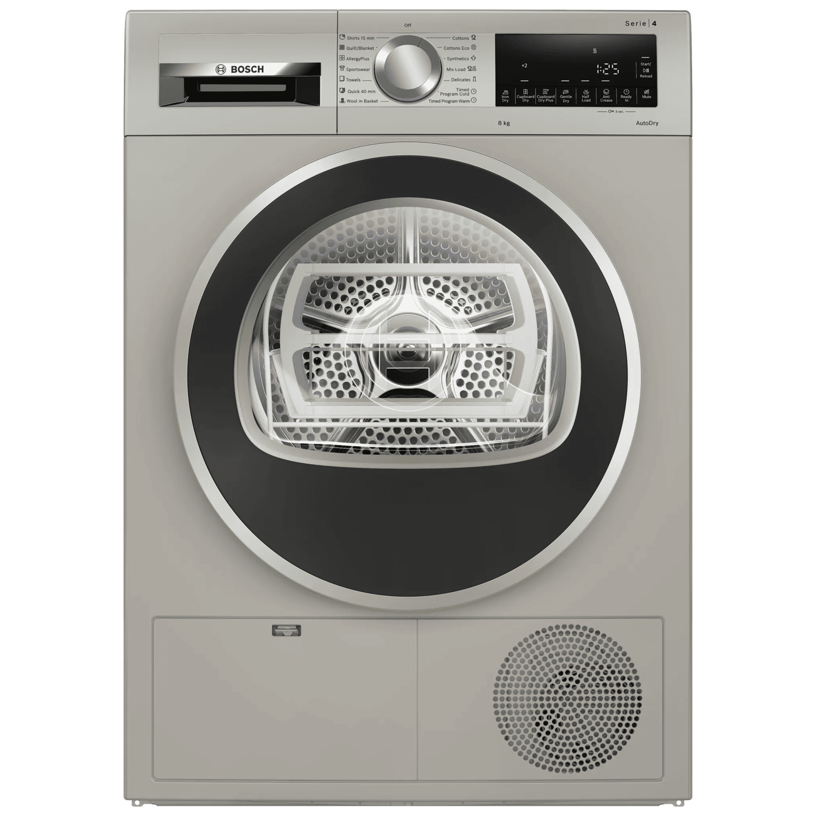 BOSCH 8 kg Fully Automatic Front Load Dryer (Series 4, WPG23108IN, LED Display, Silver Inox) BOSCH 8 kg Fully Automatic Front Load Dryer (Series 4, WPG23108IN, LED Display, Silver Inox)_1