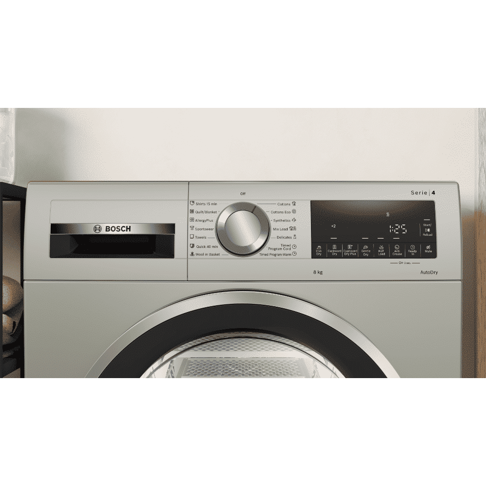 BOSCH 8 kg Fully Automatic Front Load Dryer (Series 4, WPG23108IN, LED Display, Silver Inox) BOSCH 8 kg Fully Automatic Front Load Dryer (Series 4, WPG23108IN, LED Display, Silver Inox)_8