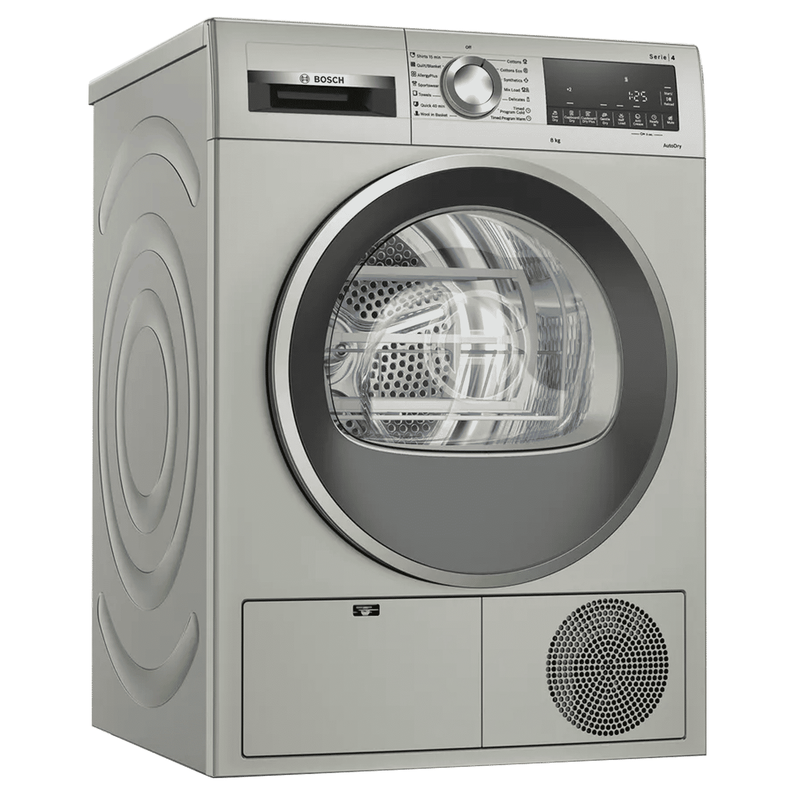 BOSCH 8 kg Fully Automatic Front Load Dryer (Series 4, WPG23108IN, LED Display, Silver Inox) BOSCH 8 kg Fully Automatic Front Load Dryer (Series 4, WPG23108IN, LED Display, Silver Inox)_5