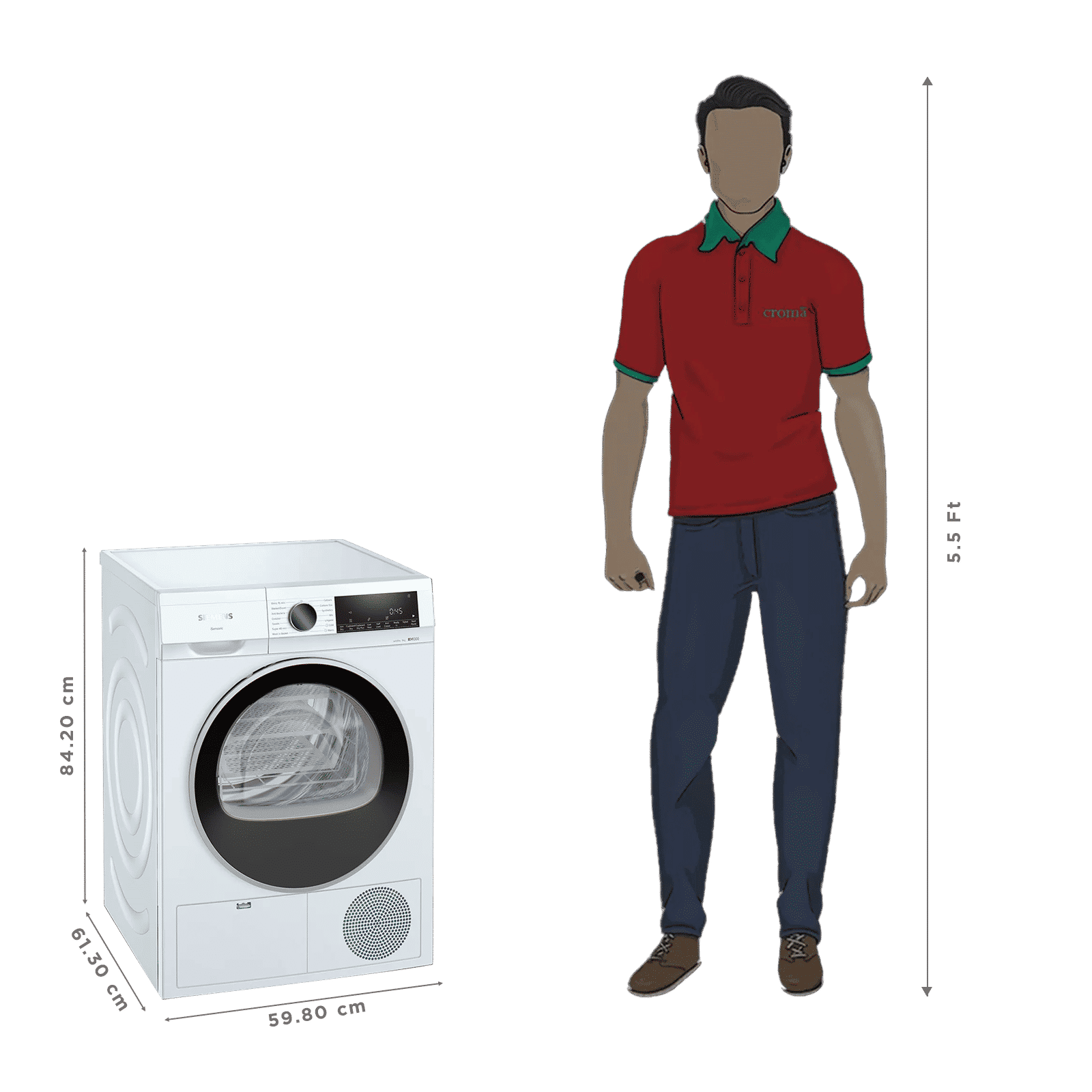 SIEMENS iQ300 8 kg Fully Automatic Front Load Dryer (AutoDry Technology, WP31G200IN, White) SIEMENS iQ300 8 kg Fully Automatic Front Load Dryer (AutoDry Technology, WP31G200IN, White)_2