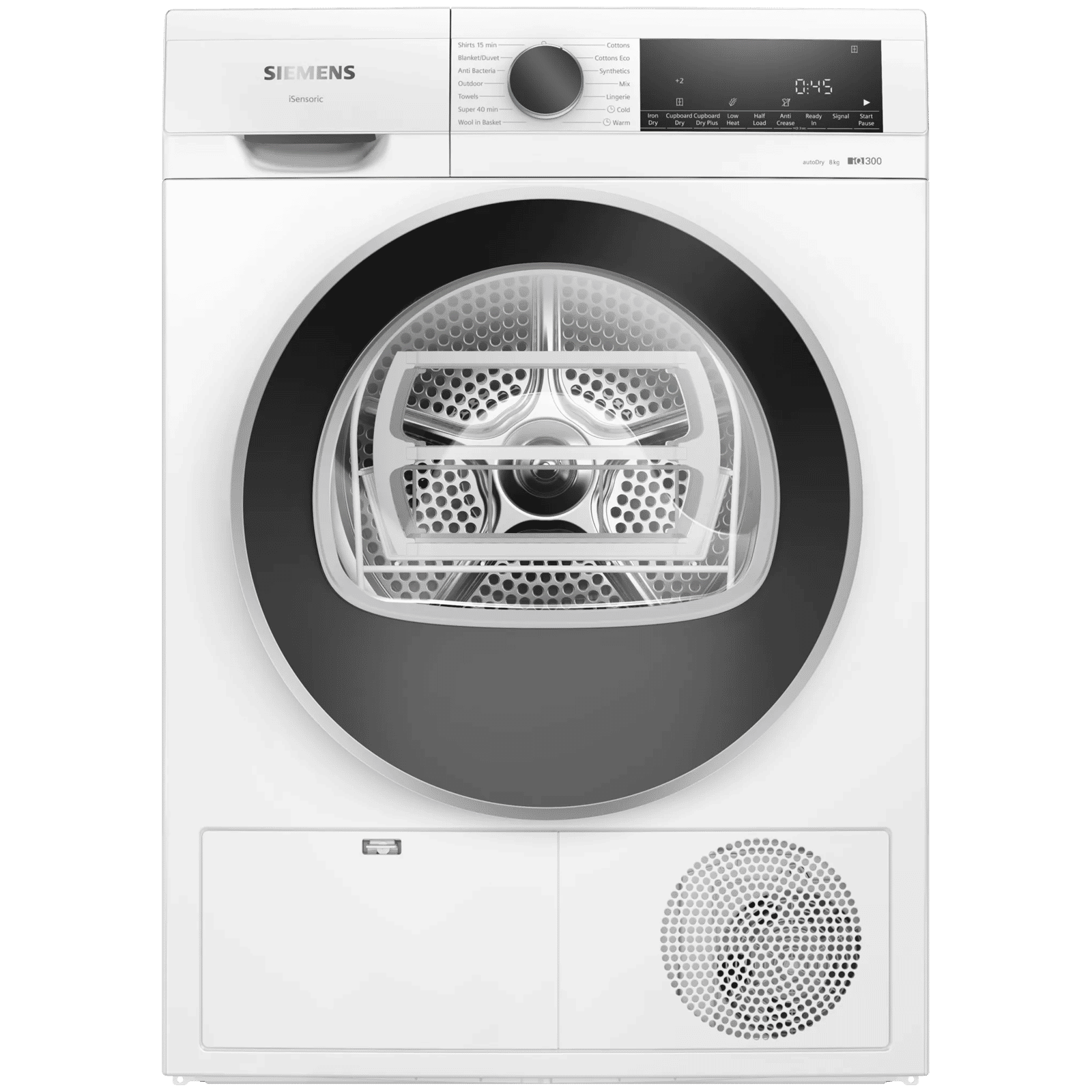 SIEMENS iQ300 8 kg Fully Automatic Front Load Dryer (AutoDry Technology, WP31G200IN, White)_1