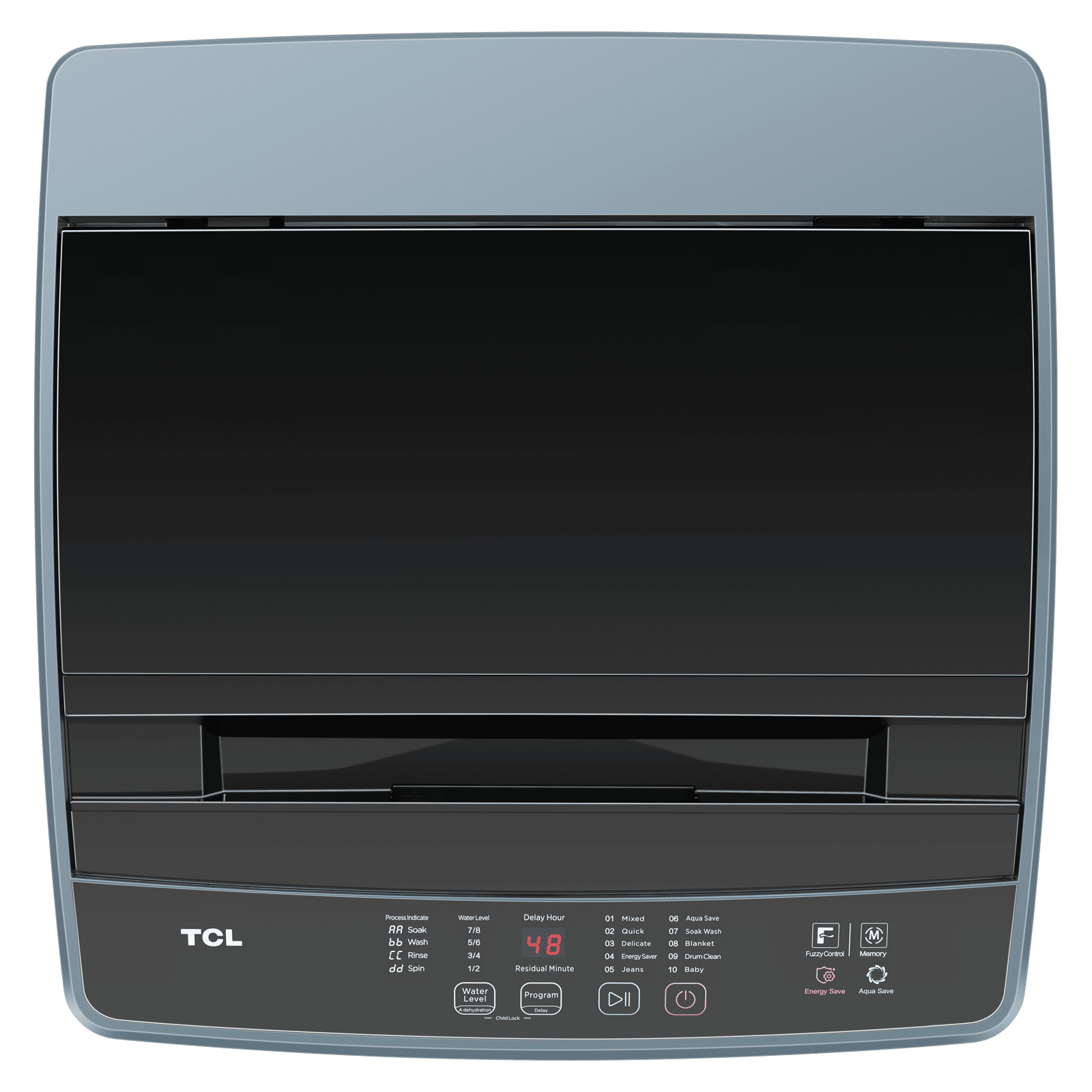 TCL 6.5 kg 5 Star Fully Automatic Top Load Washing Machine (F103, F3065TLG, Water Blow Pulsator, Dark Grey)_4