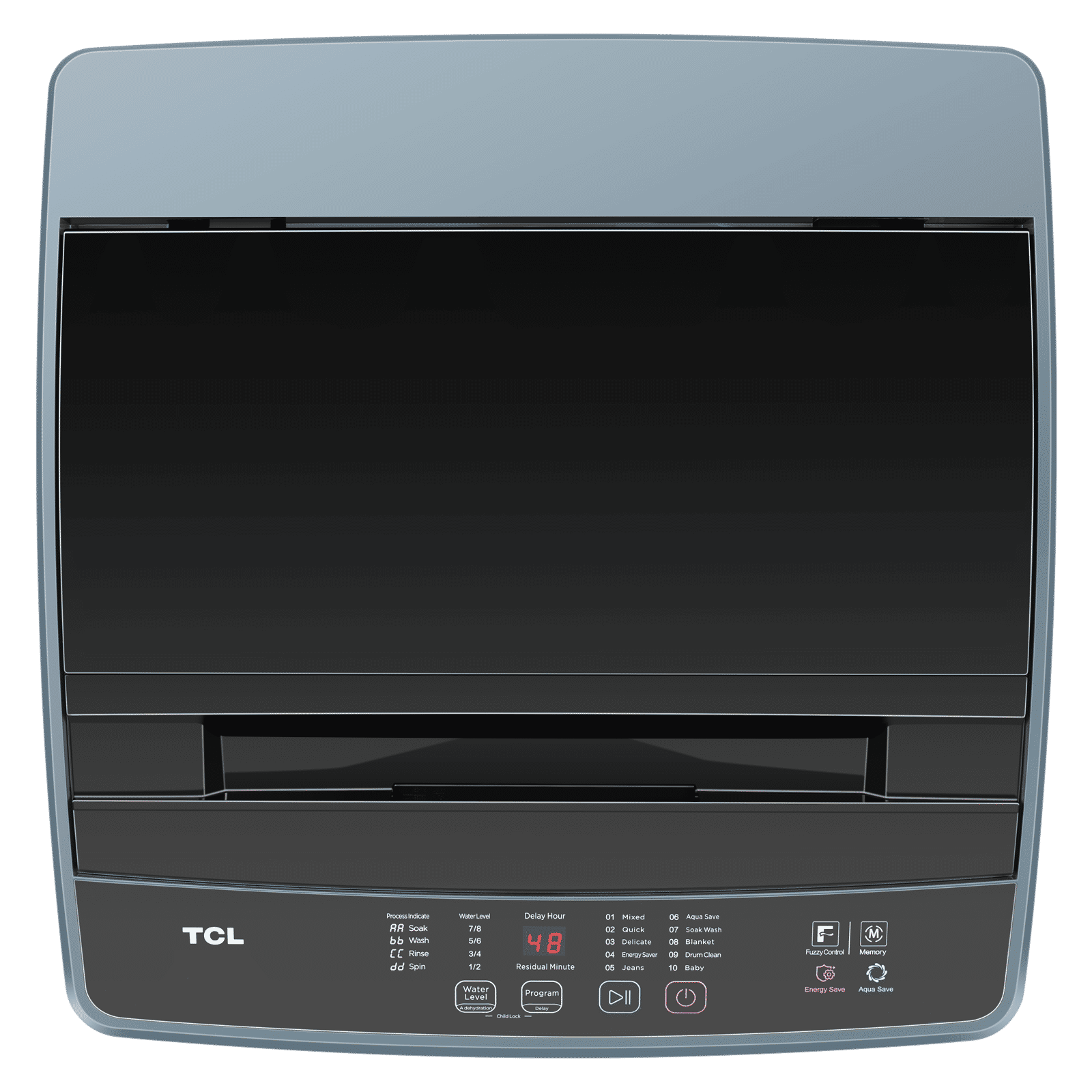 TCL 7 kg 5 Star Fully Automatic Top Load Washing Machine (F103, F3070TLG, Water Blow Pulsator, Dark Grey) TCL 7 kg 5 Star Fully Automatic Top Load Washing Machine (F103, F3070TLG, Water Blow Pulsator, Dark Grey)_4