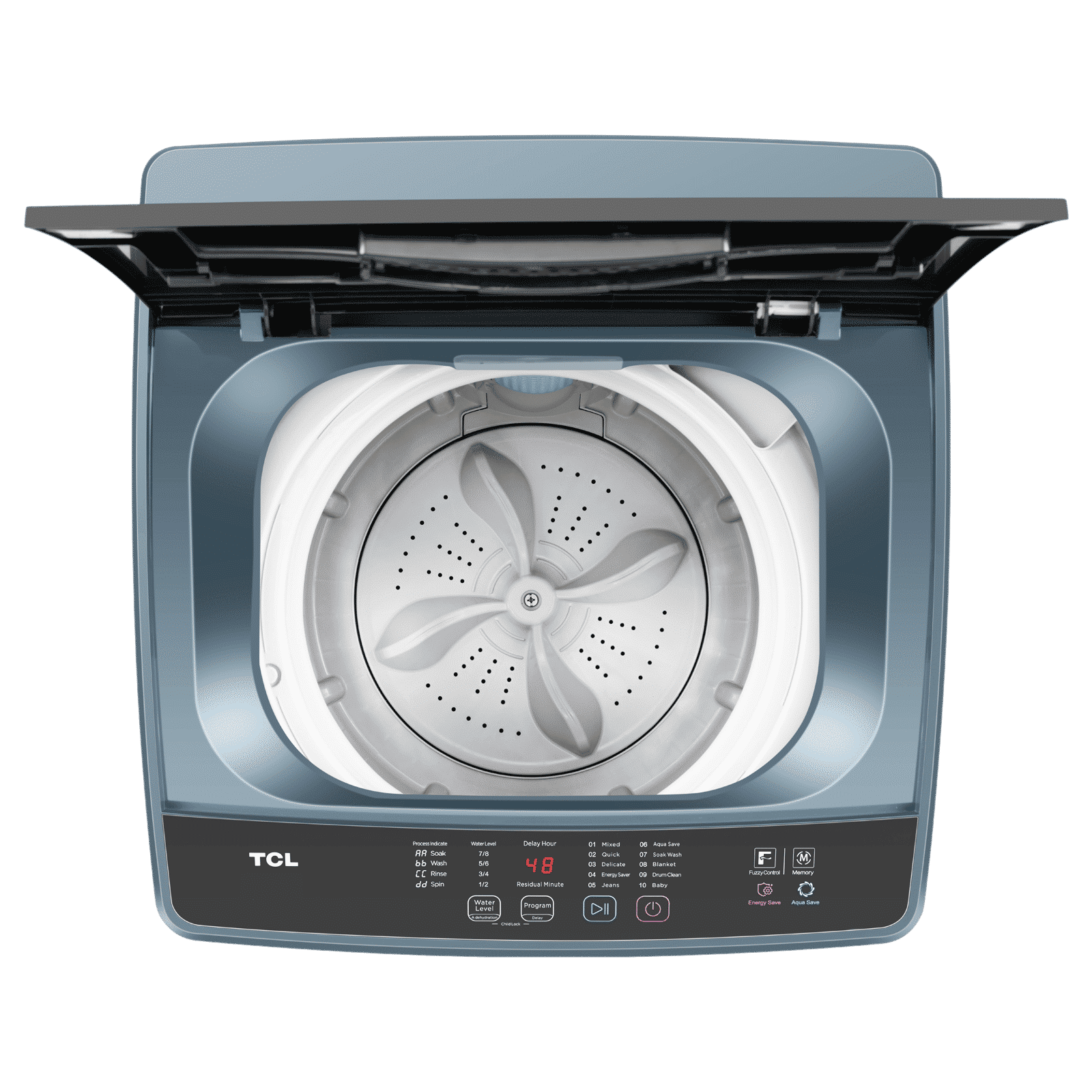 TCL 7 kg 5 Star Fully Automatic Top Load Washing Machine (F103, F3070TLG, Water Blow Pulsator, Dark Grey) TCL 7 kg 5 Star Fully Automatic Top Load Washing Machine (F103, F3070TLG, Water Blow Pulsator, Dark Grey)_8