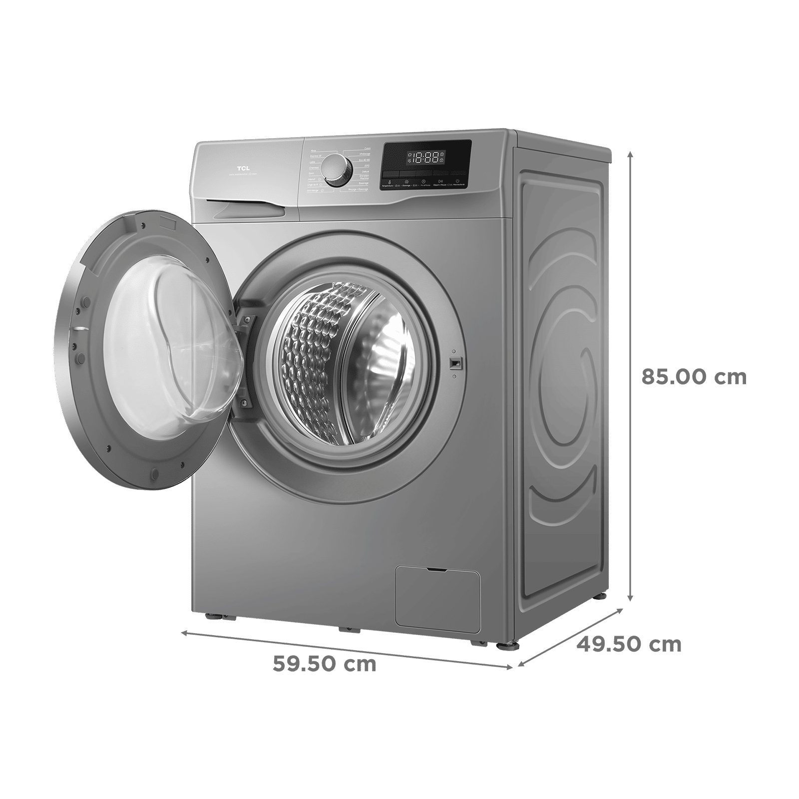 TCL 7.5 kg 5 Star Fully Automatic Front Load Washing Machine (P061, P6075FLS, BLDC Inverter Motor, Dark Silver)_3