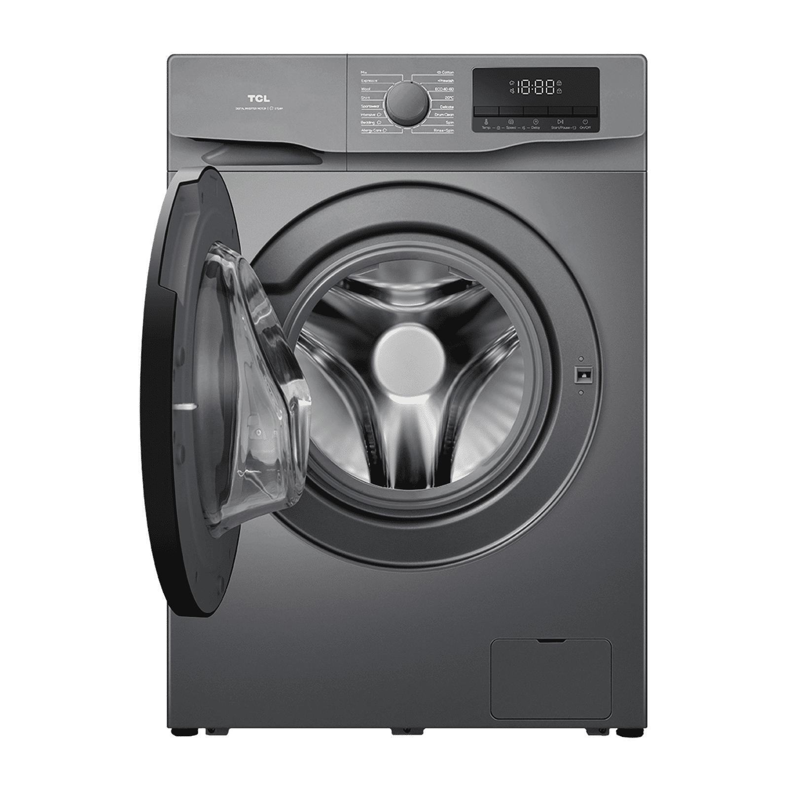 TCL 7.5 kg 5 Star Fully Automatic Front Load Washing Machine (P061, P6075FLS, BLDC Inverter Motor, Dark Silver)_6