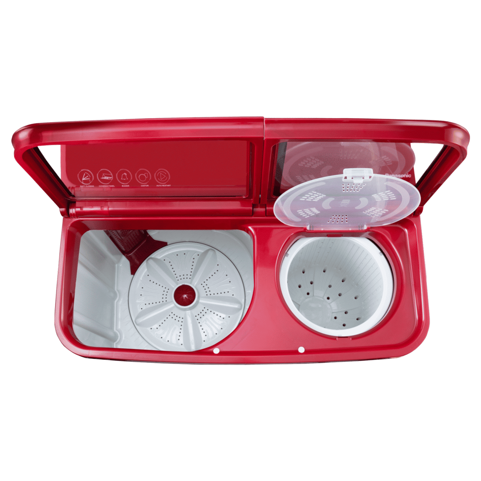 Panasonic 12 kg 5 Star Semi Automatic Washing Machine with Active Foam System (H6, NA-W120H6RRB, Red)_8