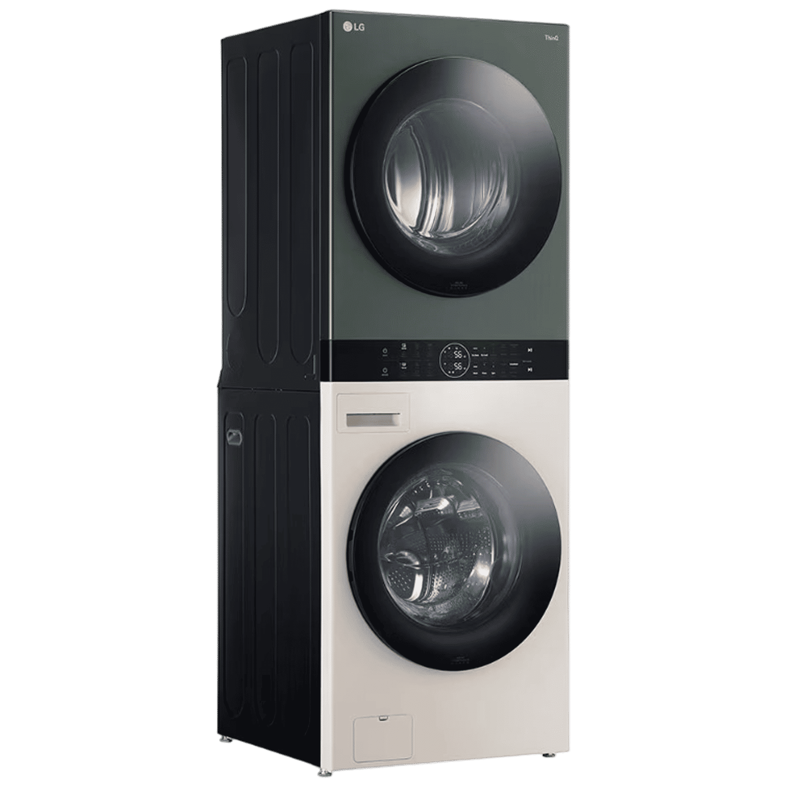 LG WashTower 13 kg/10 kg Fully Automatic Front Load Washer Dryer Combo (AI Direct Drive, FWT1310BG.ABGQEIL, Green and Beige)_4