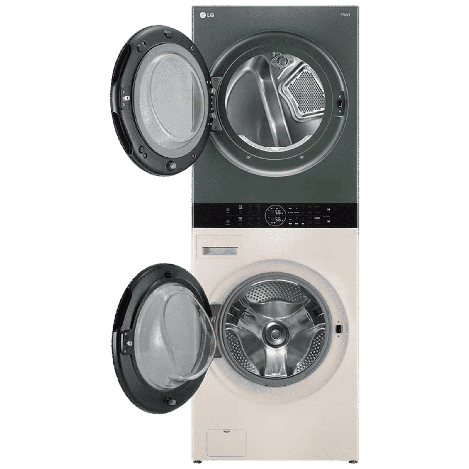 LG WashTower 13 kg/10 kg Fully Automatic Front Load Washer Dryer Combo (AI Direct Drive, FWT1310BG.ABGQEIL, Green and Beige)_6