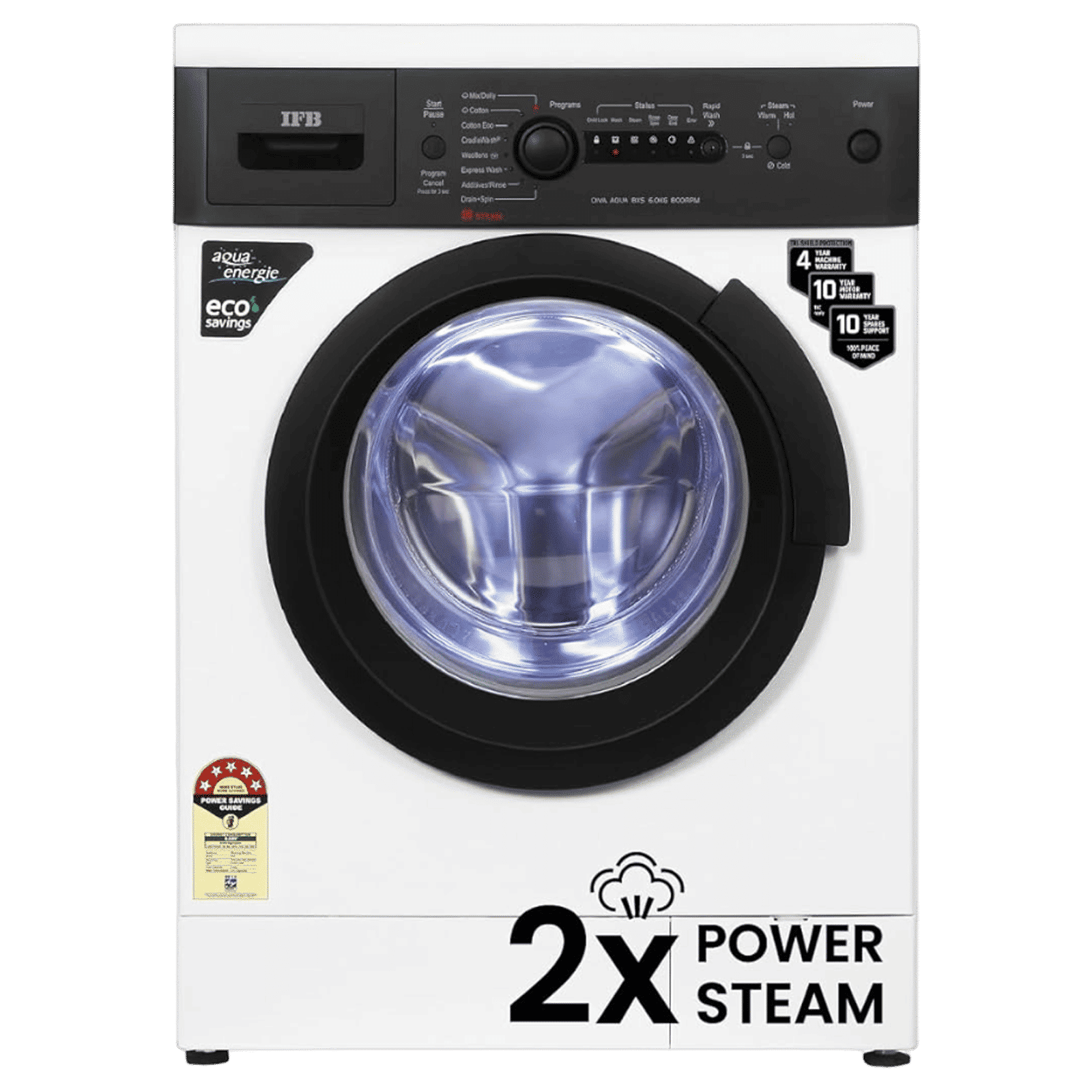 IFB 6 kg 5 Star Fully Automatic Front Load Washing Machine (Diva Aqua BXS 6008, 2D Wash System, White)_1