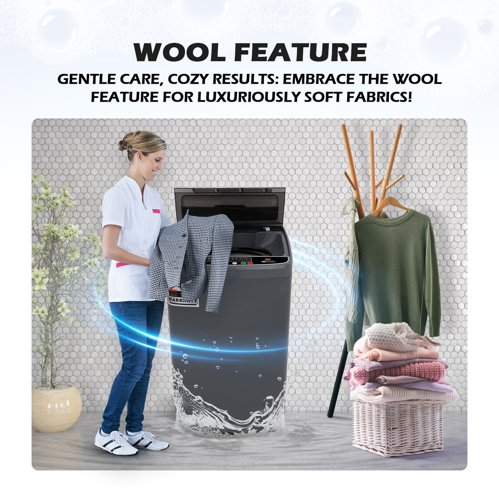 White Westinghouse 7.5 kg 5 Star Fully Automatic Top Load Washing Machine (HDT7500S, Water Reserve Technology, Grey)_18