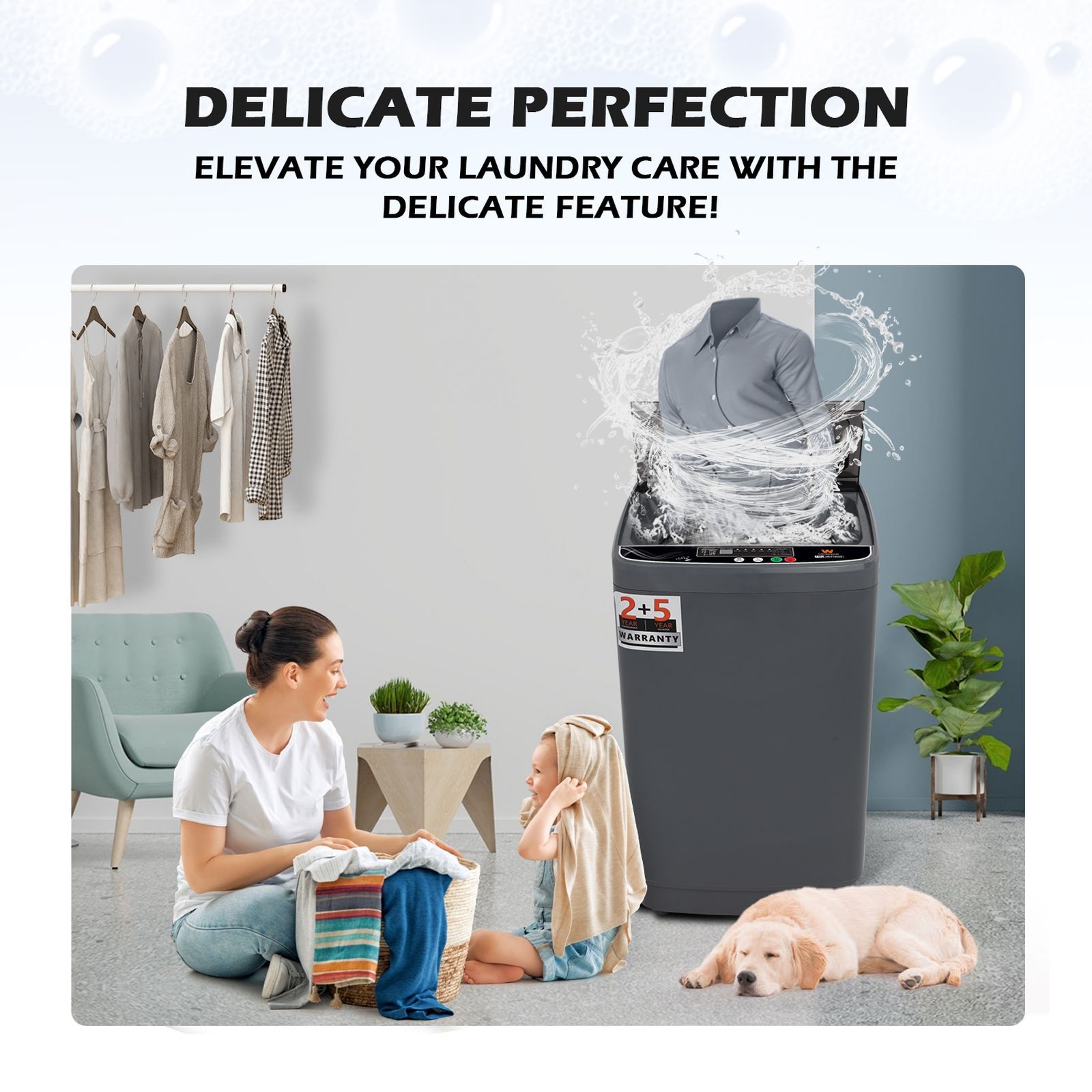 White Westinghouse 7.5 kg 5 Star Fully Automatic Top Load Washing Machine (HDT7500S, Water Reserve Technology, Grey)_19