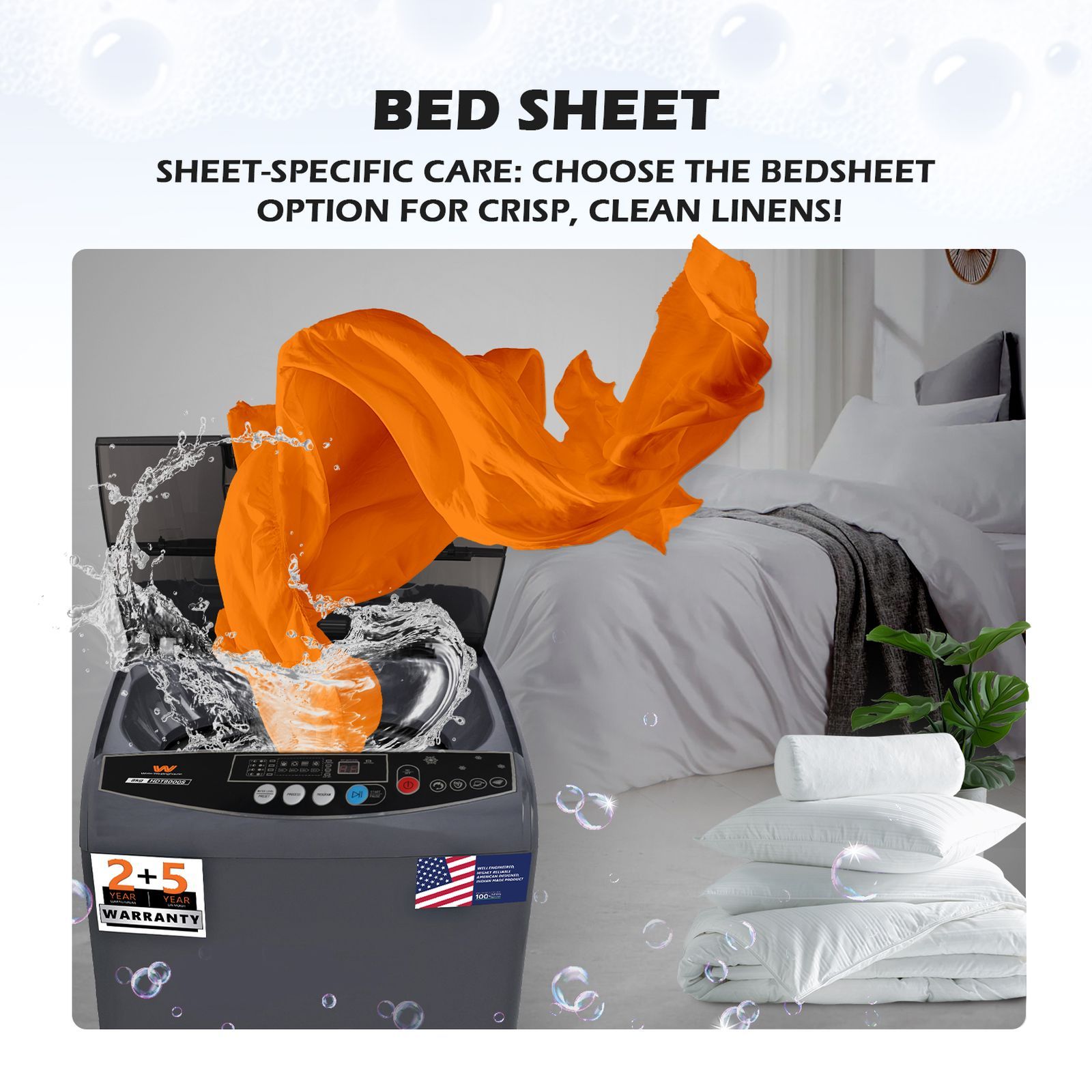 White Westinghouse 8 kg 5 Star Fully Automatic Top Load Washing Machine (HDT8000S, Water Reserve Technology, Grey)_12