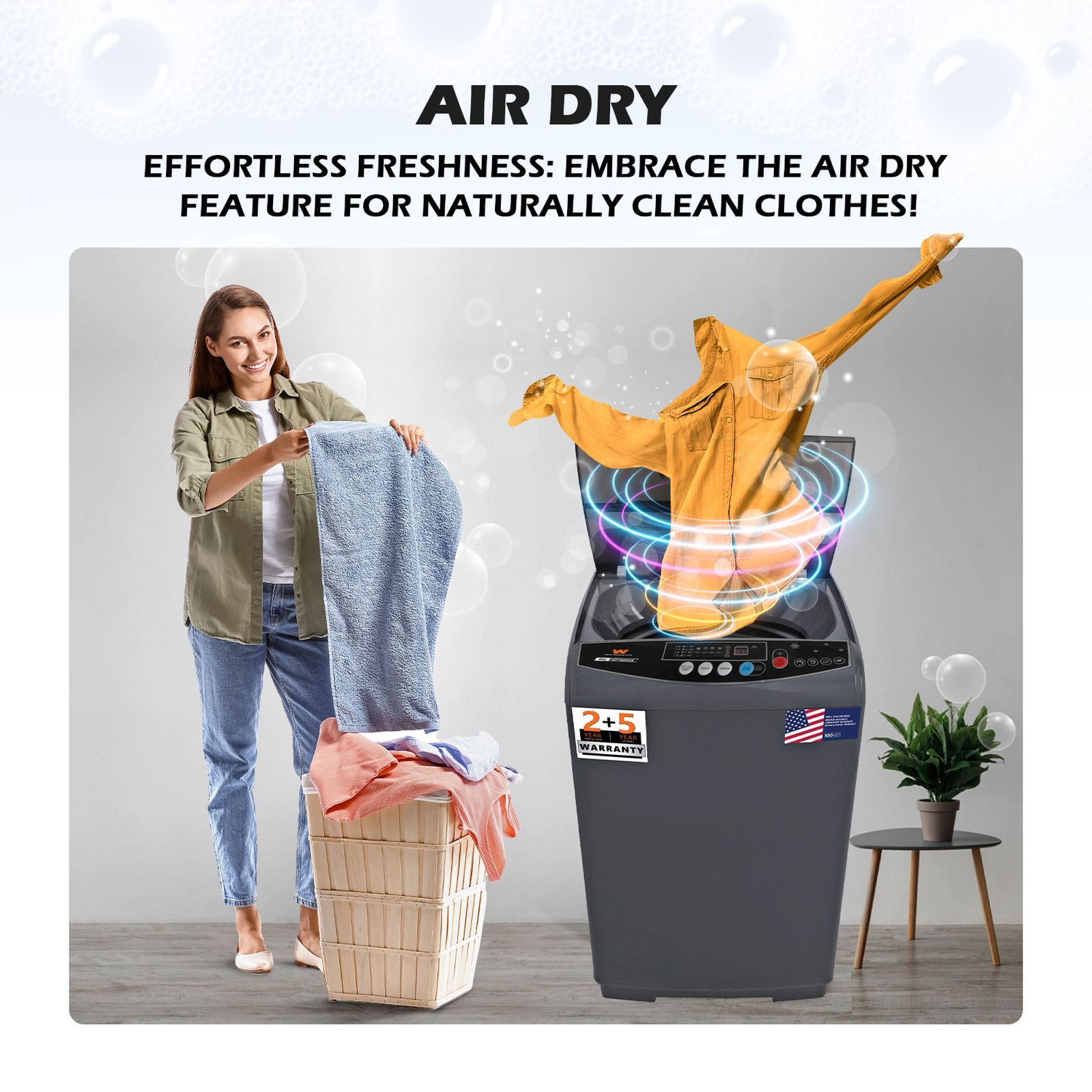 White Westinghouse 8 kg 5 Star Fully Automatic Top Load Washing Machine (HDT8000S, Water Reserve Technology, Grey)_17