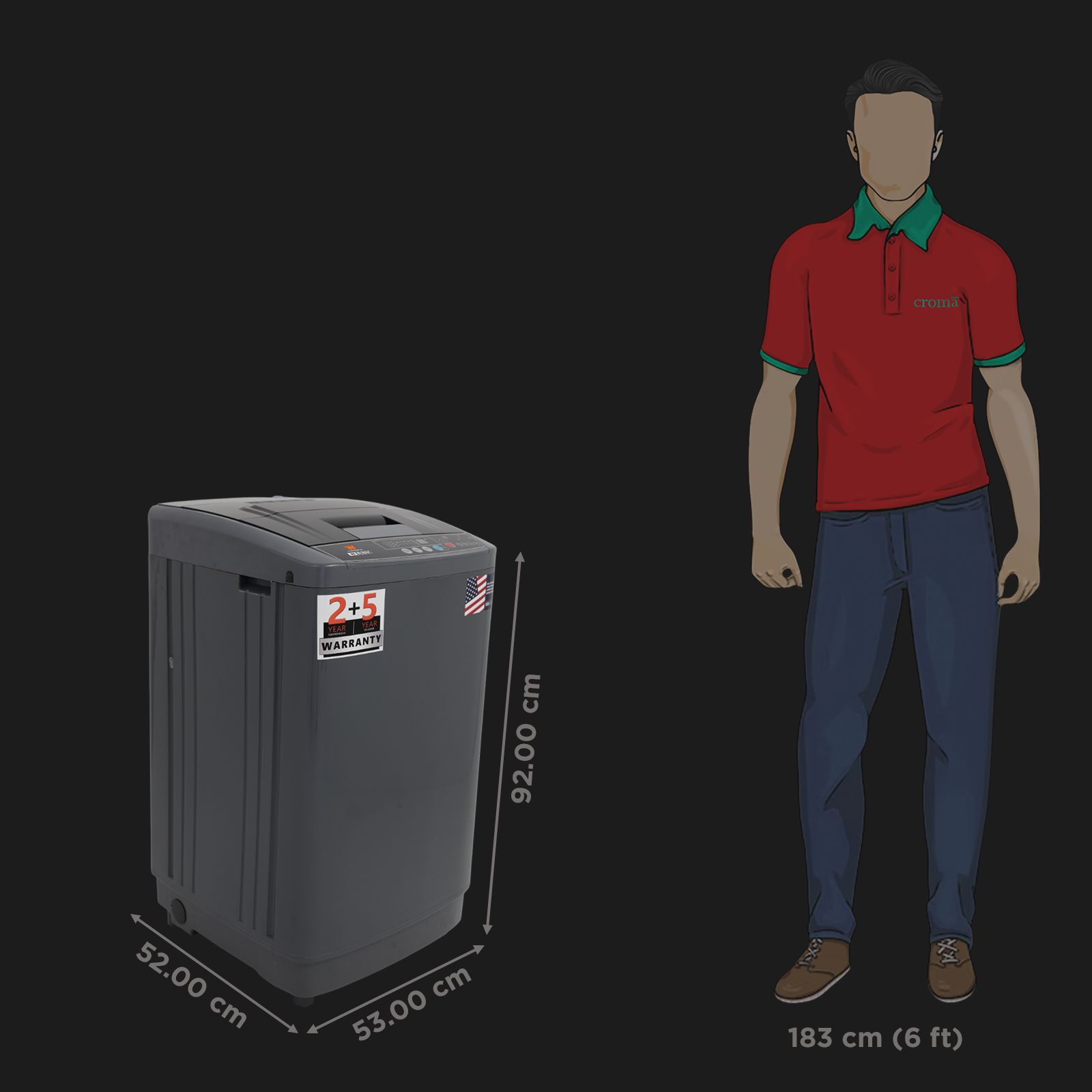 White Westinghouse 8 kg 5 Star Fully Automatic Top Load Washing Machine (HDT8000S, Water Reserve Technology, Grey)_3