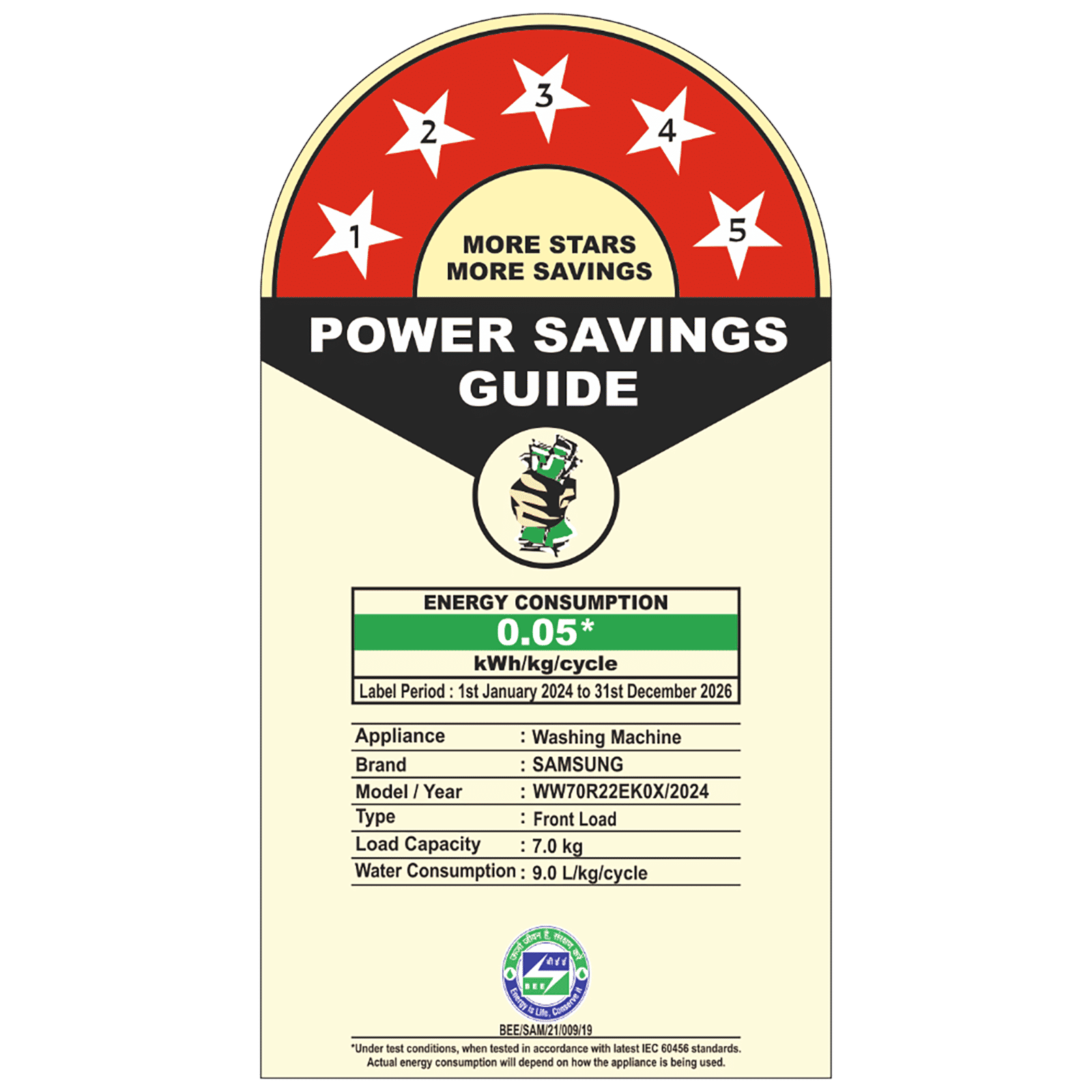 SAMSUNG 7 kg 5 Star Inverter Fully Automatic Front Load Washing Machine (WW70R22EK0X/TL, Eco Bubble Technology, Inox Grey) SAMSUNG 7 kg 5 Star Inverter Fully Automatic Front Load Washing Machine (WW70R22EK0X/TL, Eco Bubble Technology, Inox Grey)_10