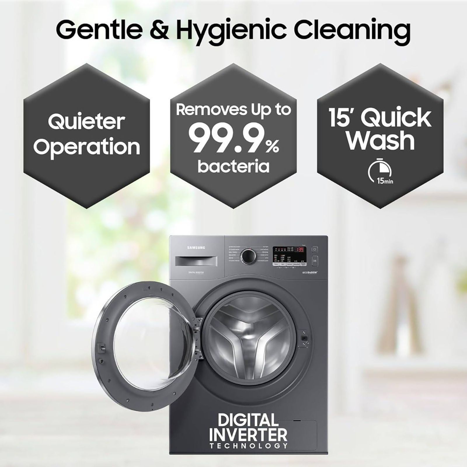 SAMSUNG 7 kg 5 Star Inverter Fully Automatic Front Load Washing Machine (WW70R22EK0X/TL, Eco Bubble Technology, Inox Grey)_11