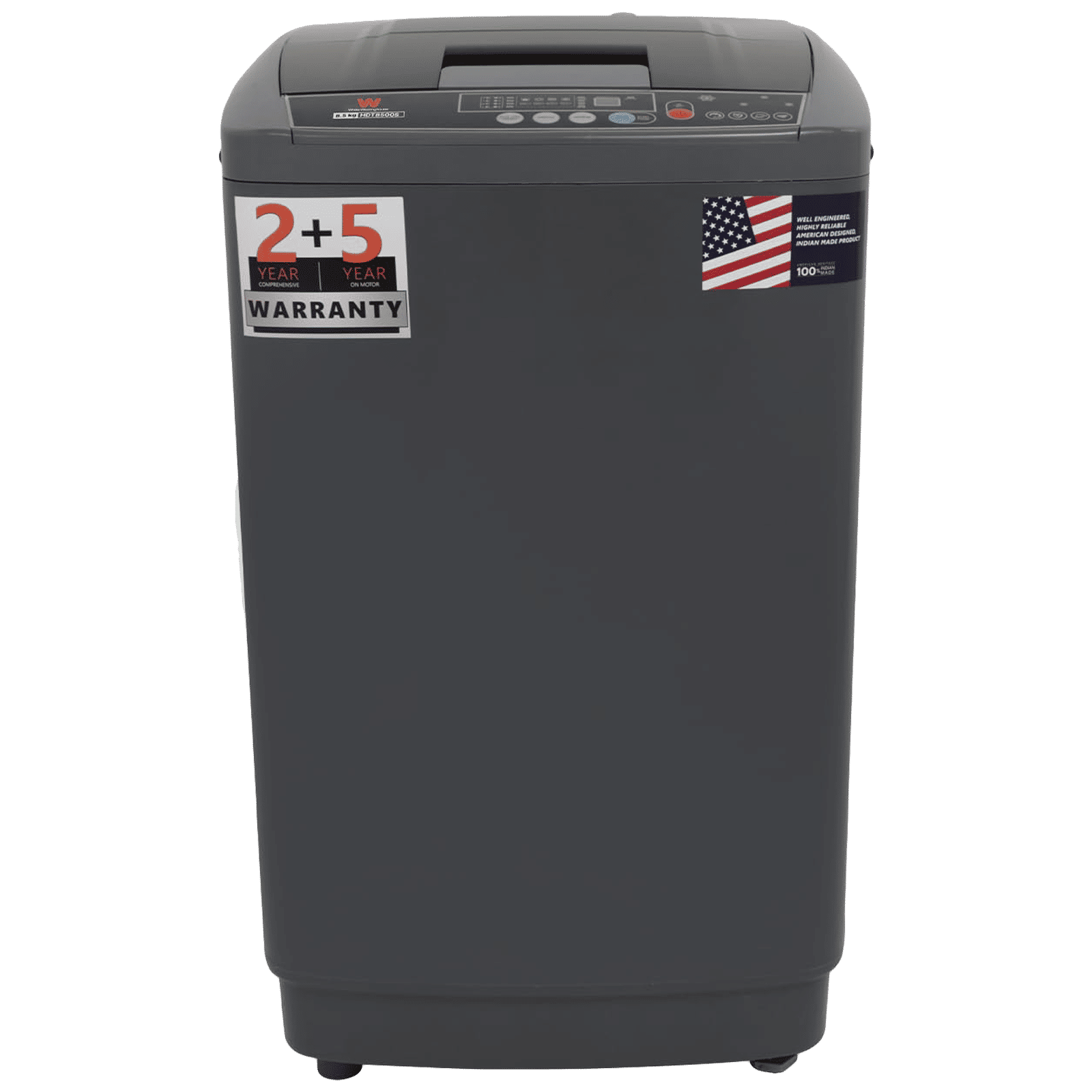 White Westinghouse 8.5 kg Fully Automatic Top Load Washing Machine (HDT8500S, Delay Start, Graphite)_1