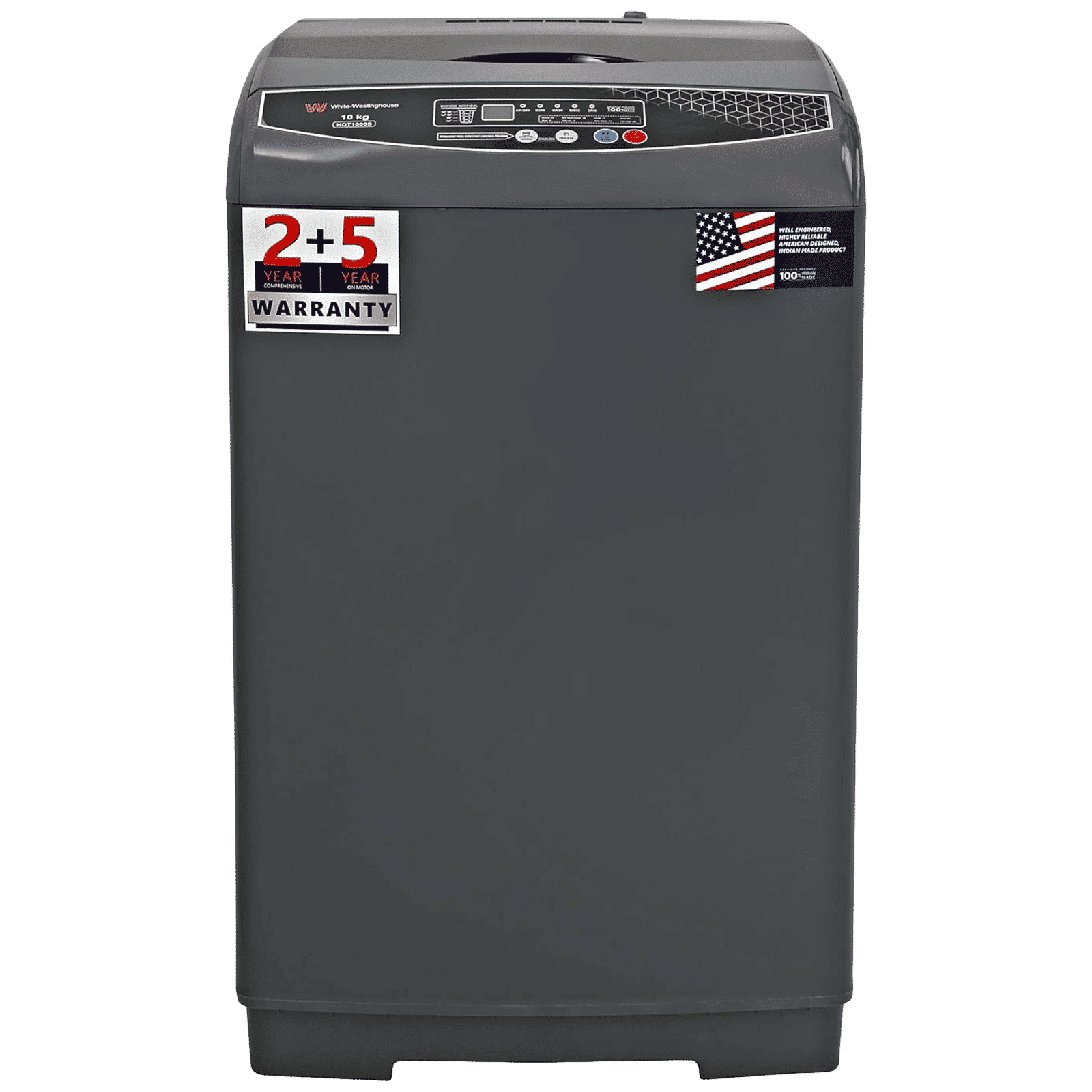 White Westinghouse 10 kg Fully Automatic Top Load Washing Machine (HDT1000S, Delay Start, Graphite)_1
