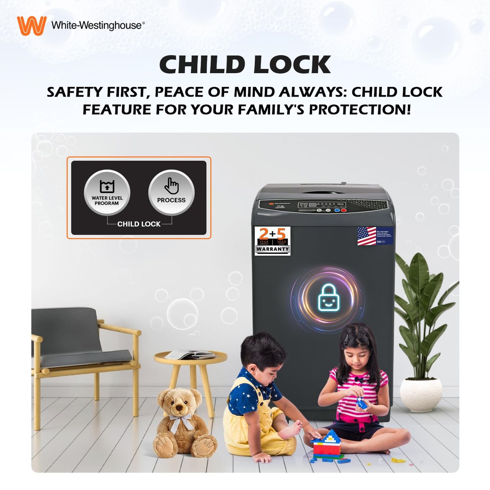 White Westinghouse 11 kg Fully Automatic Top Load Washing Machine (HDT1100S, Delay Start, Graphite)_14