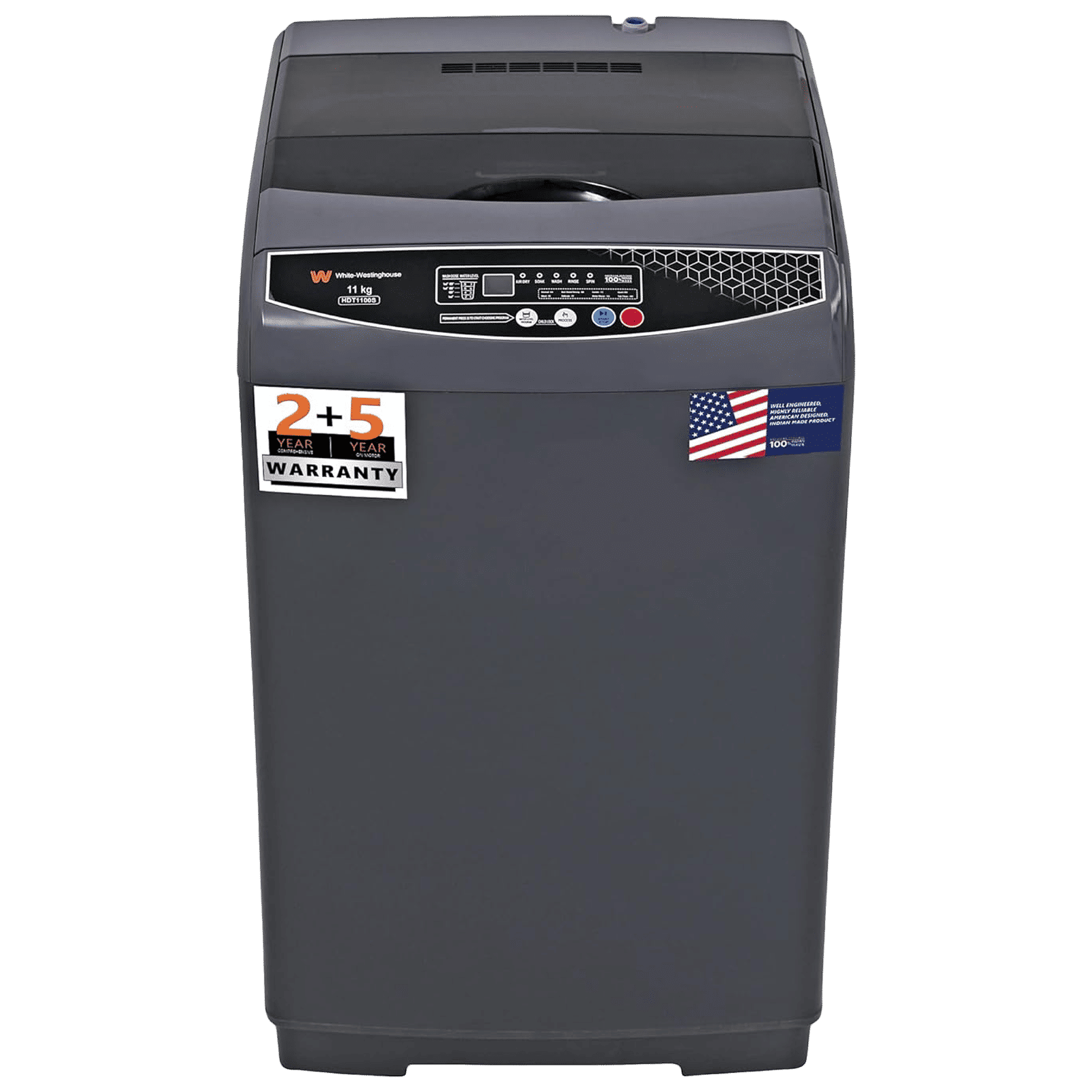 White Westinghouse 11 kg Fully Automatic Top Load Washing Machine (HDT1100S, Delay Start, Graphite)_2