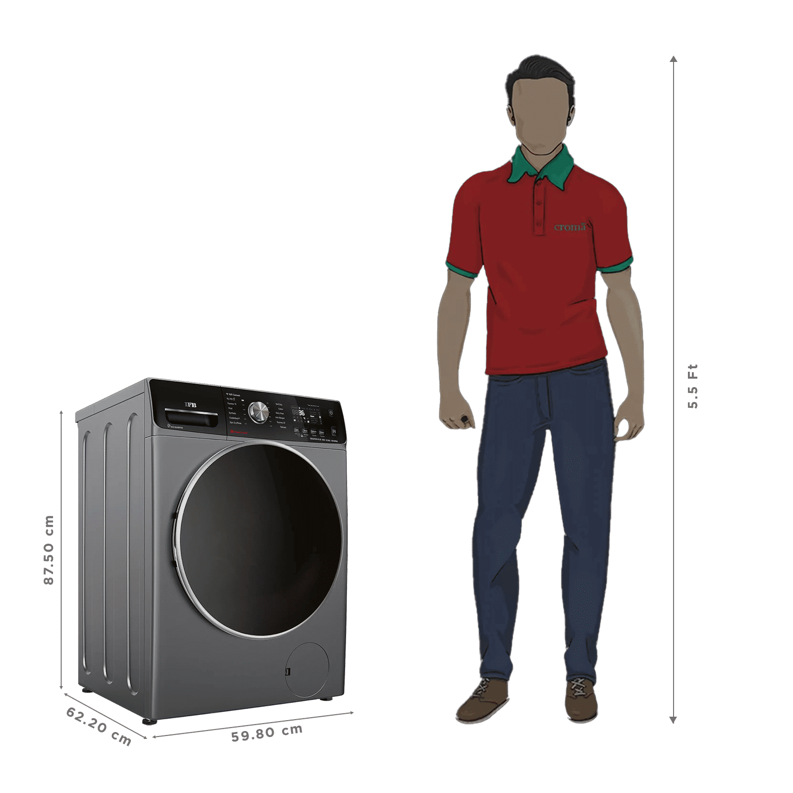 IFB 8 kg 5 Star Inverter Fully Automatic Front Load Washing Machine (Senator Plus MSC 8014, Eco Inverter Motor, Metallic Silver)_3