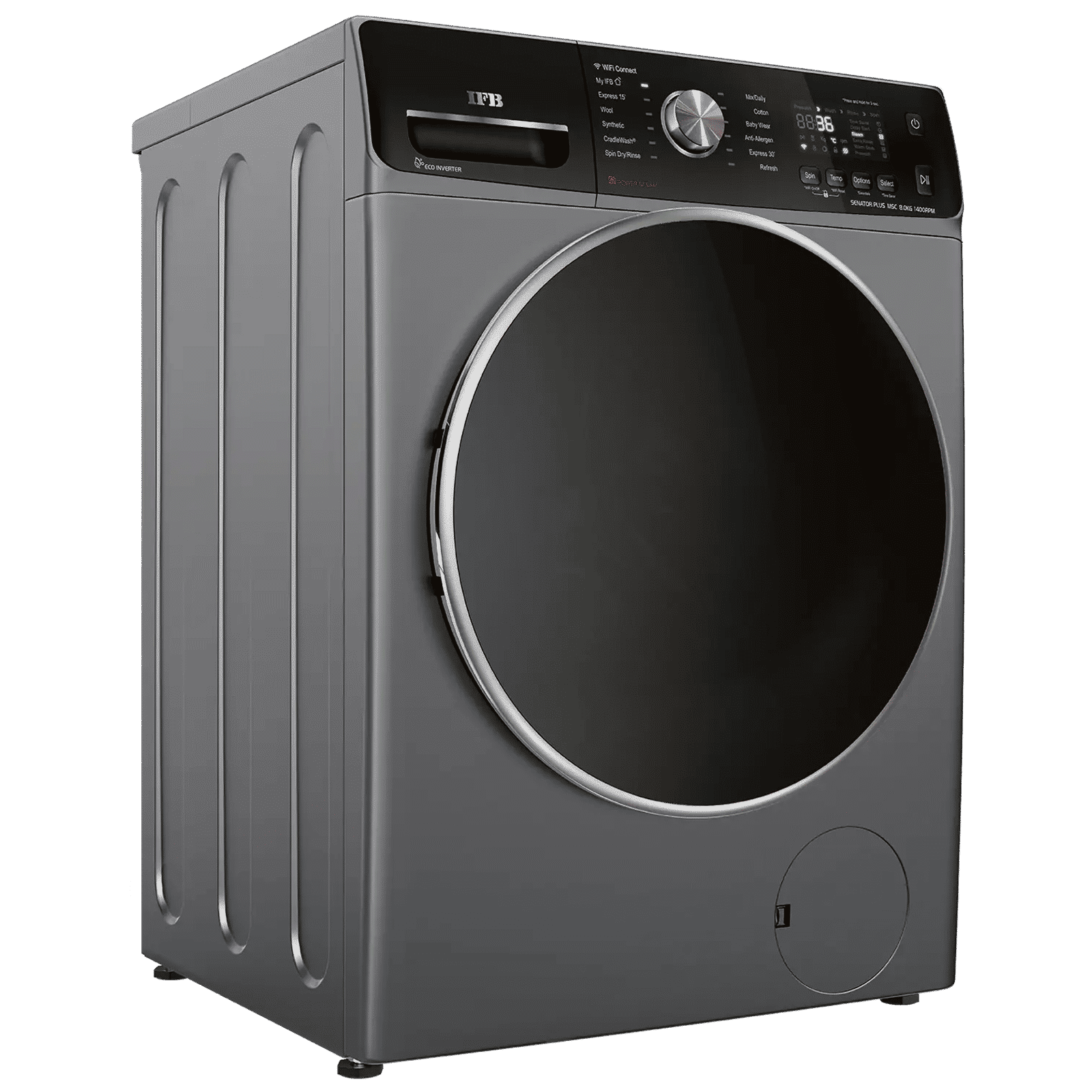 IFB 8 kg 5 Star Inverter Fully Automatic Front Load Washing Machine (Senator Plus MSC 8014, Eco Inverter Motor, Metallic Silver)_4