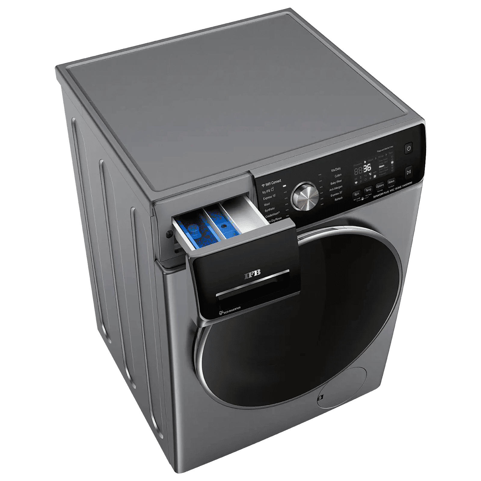 IFB 8 kg 5 Star Inverter Fully Automatic Front Load Washing Machine (Senator Plus MSC 8014, Eco Inverter Motor, Metallic Silver)_7