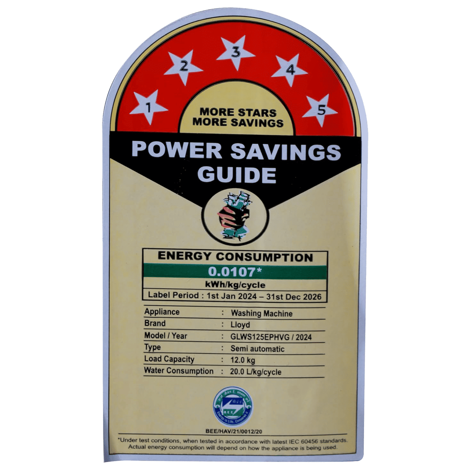 LLOYD 12 kg 5 Star Semi Automatic Washer & Dryer with Electro-Mechanical Wash Timer (Elante Pluss, GLWS125EPHVG, Dark Grey)_8